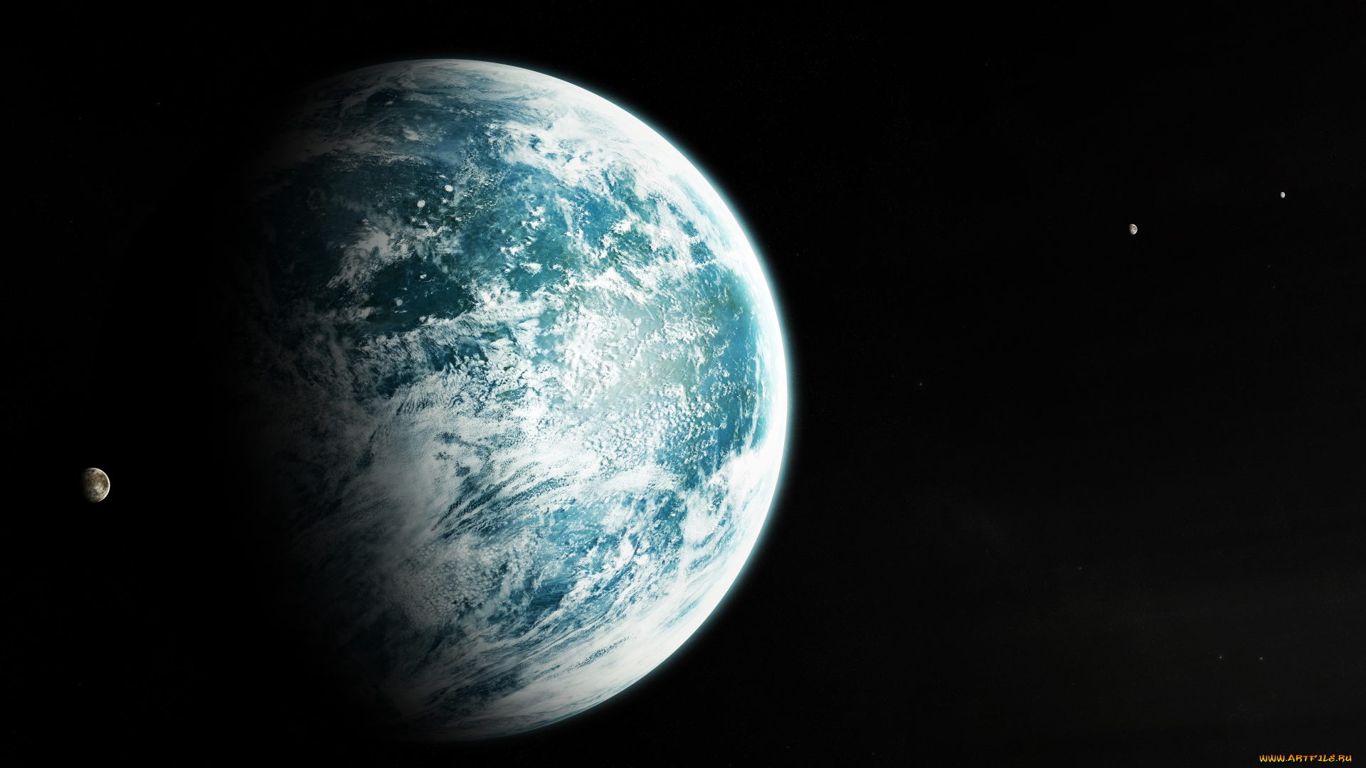 космос, арт, звезды, вселенная, планеты, галактика