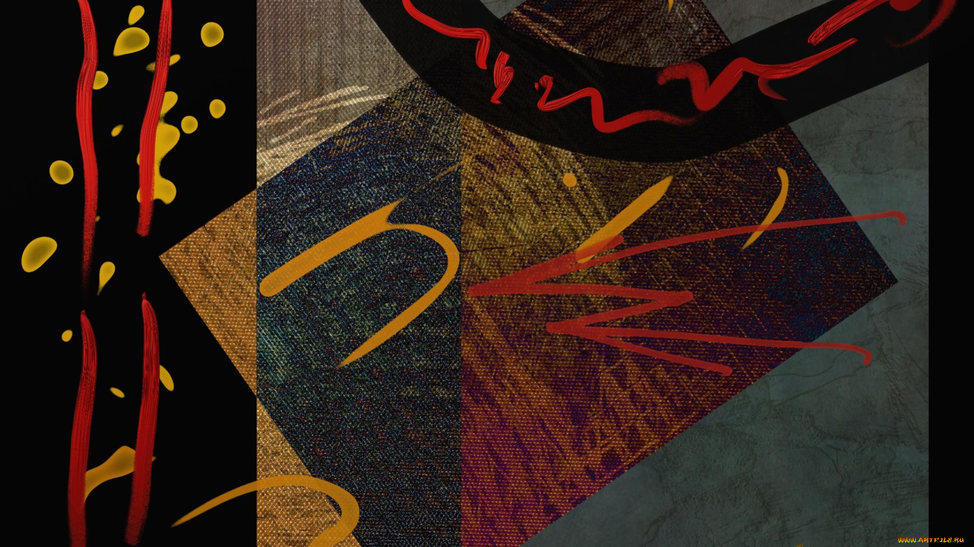 векторная, графика, графика, , graphics, линии, цвет, формы, холст, абстракция