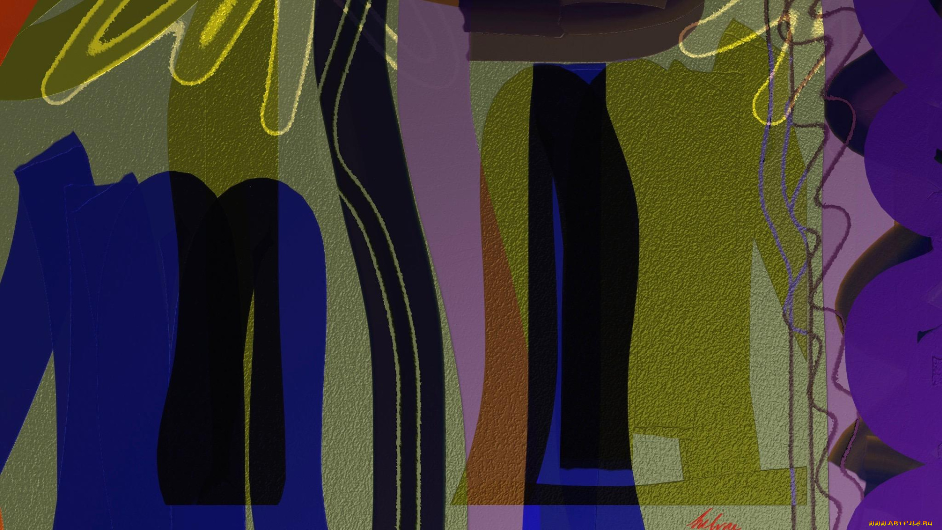 векторная, графика, графика, , graphics, линии, цвет, формы, холст, абстракция