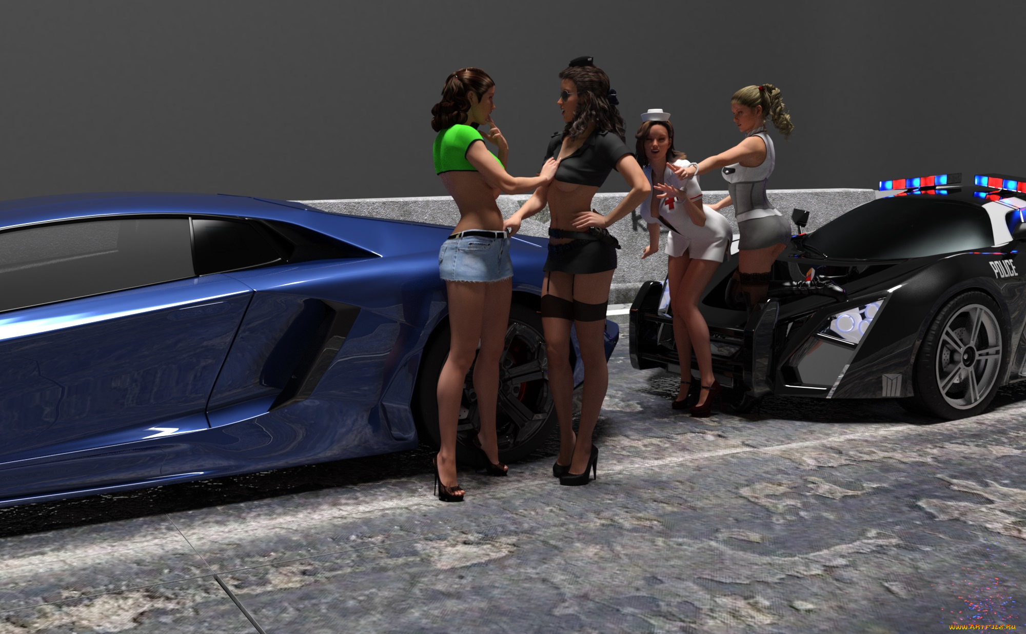 3д, графика, люди, , people, девушки, взгляд, фон