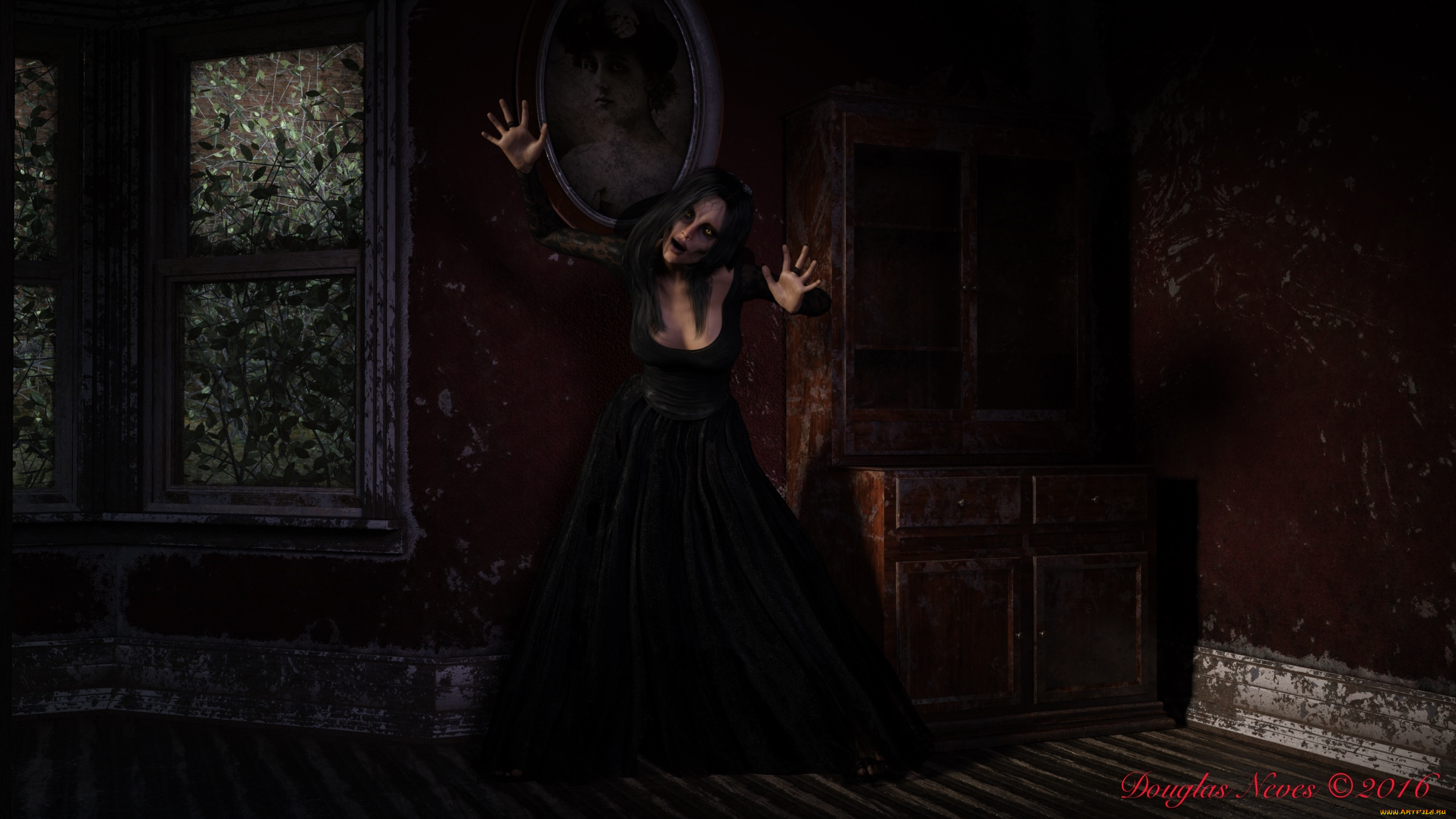 3д, графика, существа, , creatures, фон, взгляд, девушка