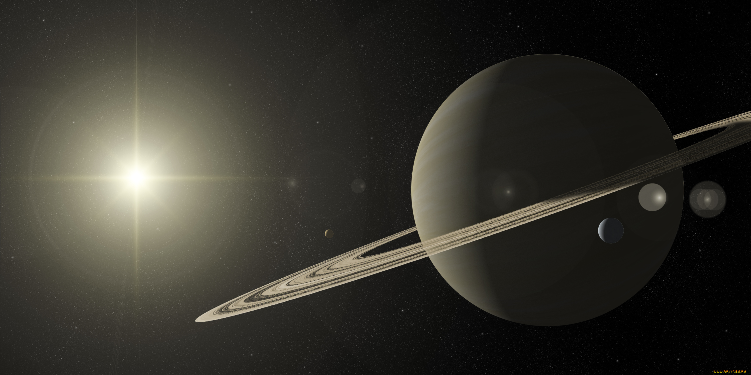 космос, арт, галактика, звезды, вселенная, планеты