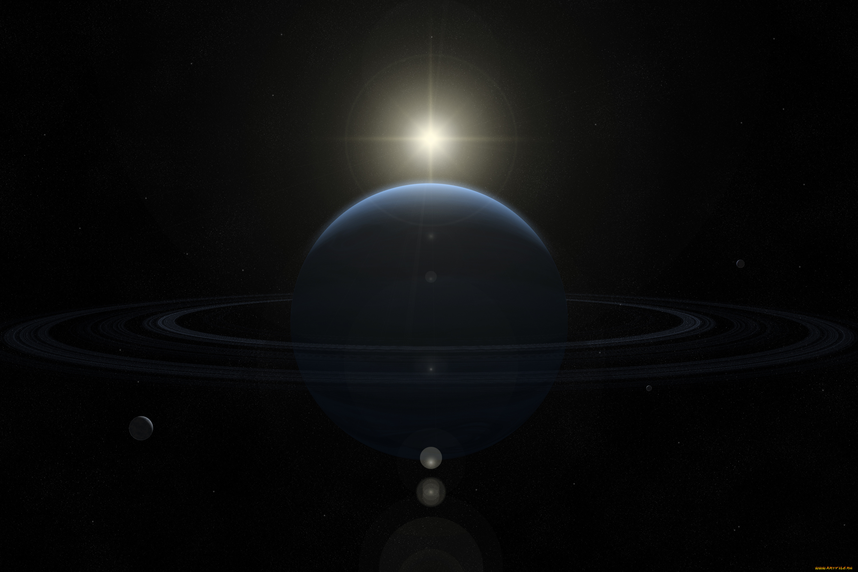 космос, арт, звезды, галактика, вселенная, планеты