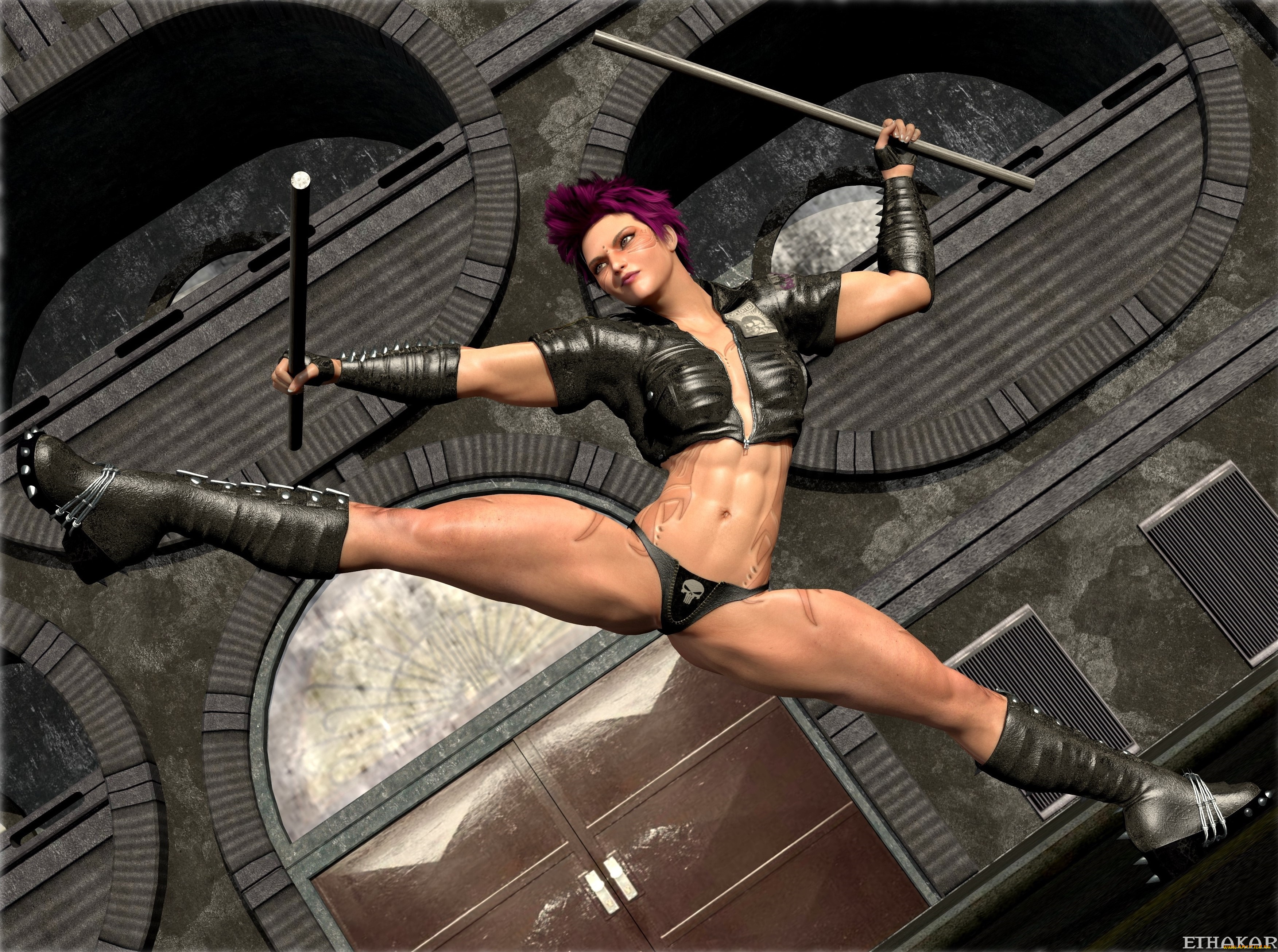 3д, графика, фантазия, , fantasy, фон, взгляд, девушка