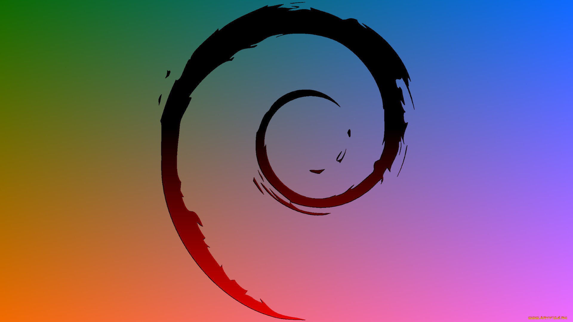 компьютеры, debian, логотип, фон