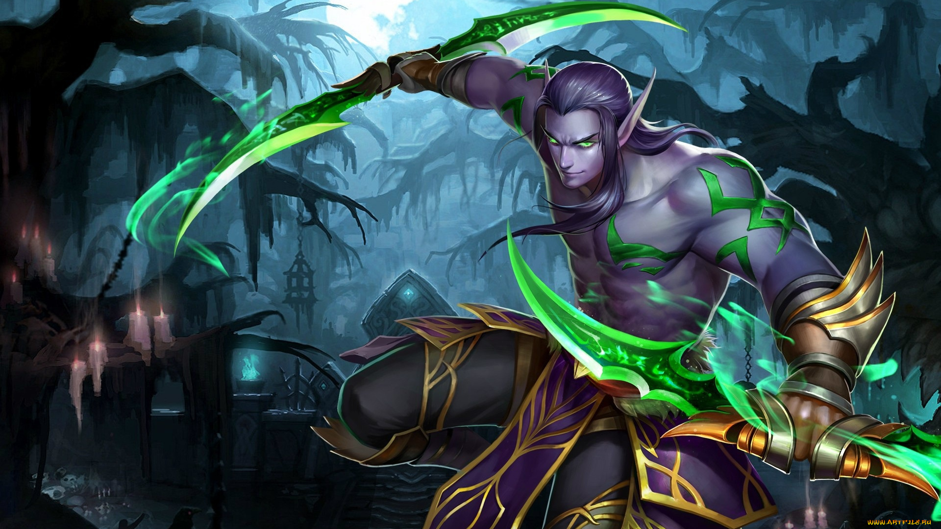 видео, игры, ~~~другое~~~, дроу, фэнтези, игра, арт, эльф