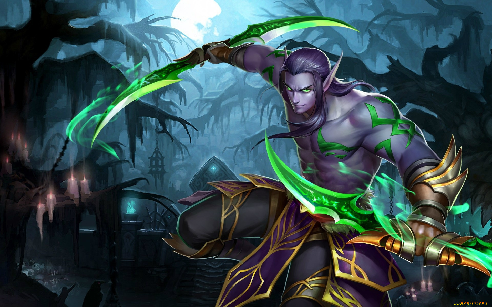 видео, игры, ~~~другое~~~, дроу, фэнтези, игра, арт, эльф