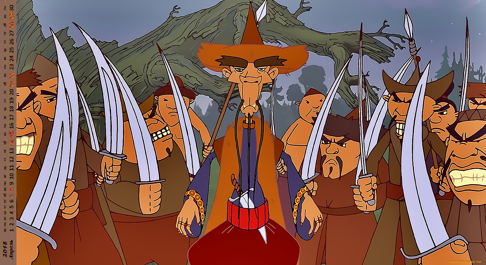 календари, кино, , мультфильмы, оружие, мужчина, взгляд