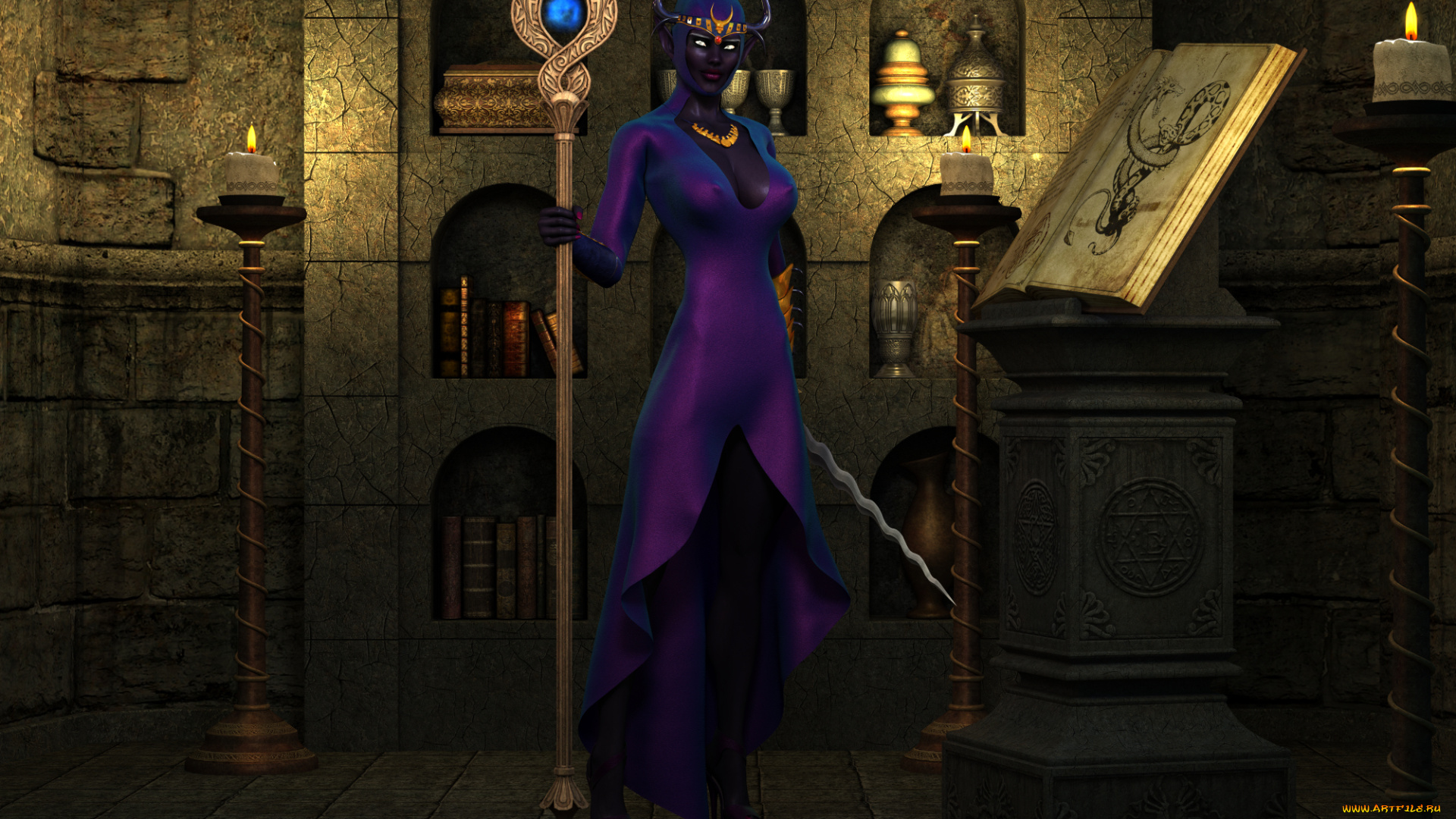 3д, графика, эльфы, , elves, взгляд, фон, эльфийка