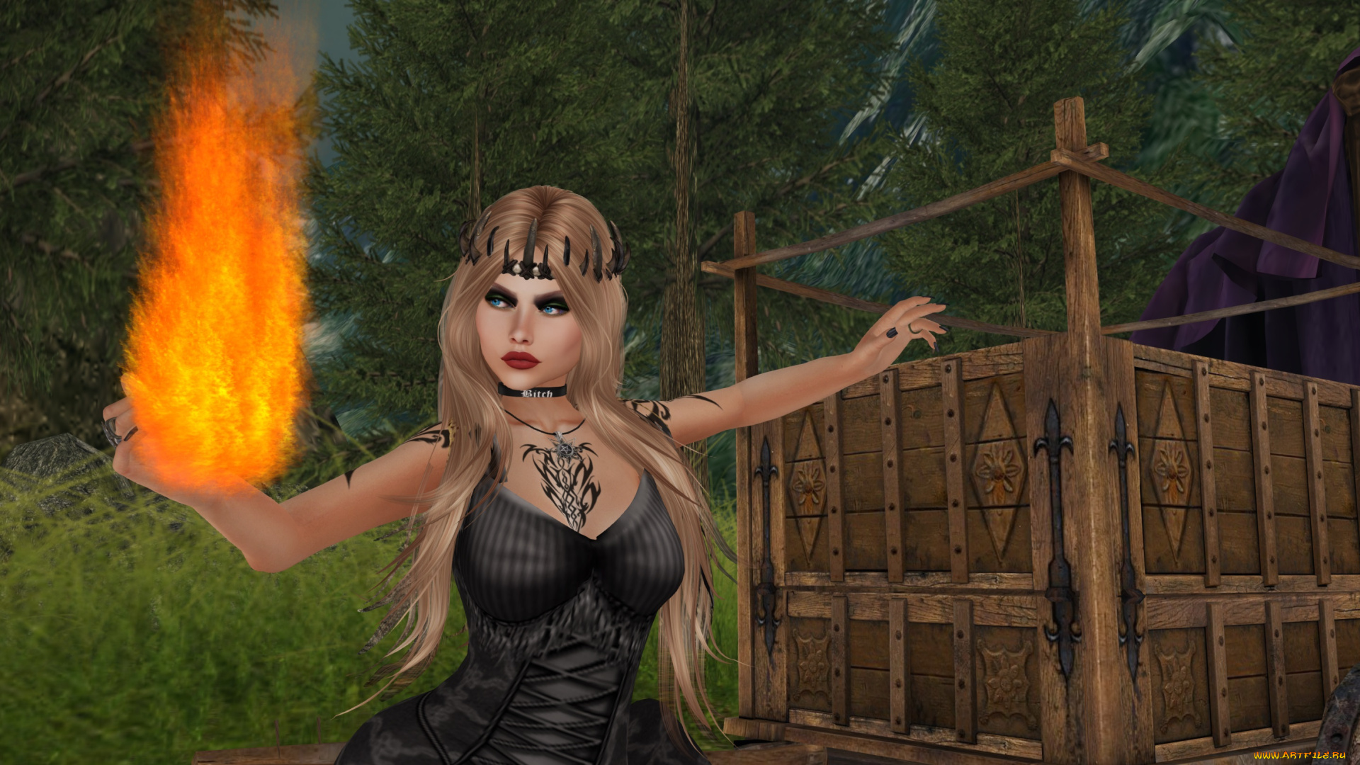 3д, графика, фантазия, , fantasy, девушка, фон, взгляд