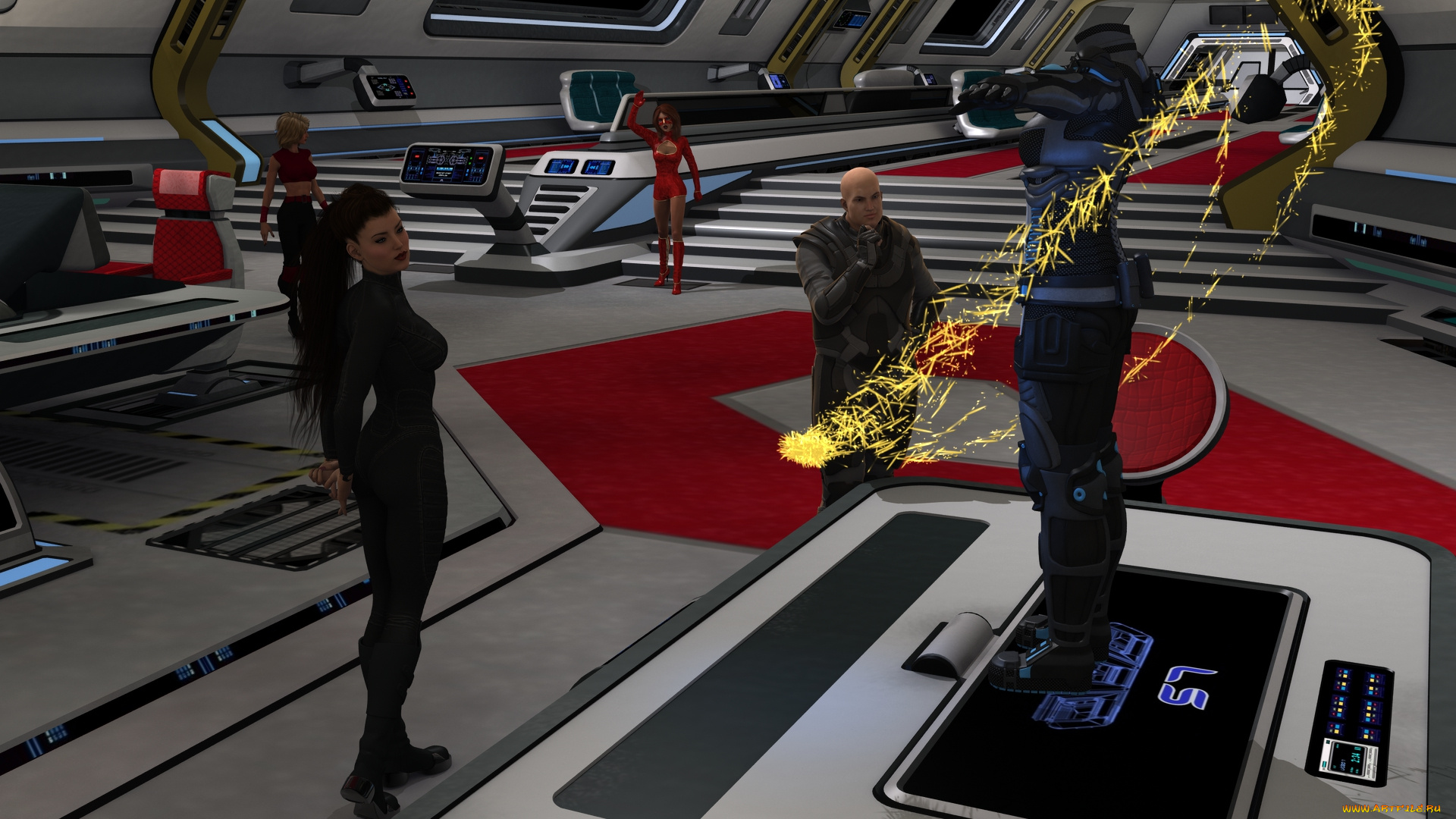 3д, графика, фантазия, , fantasy, фон, девушка, взгляд