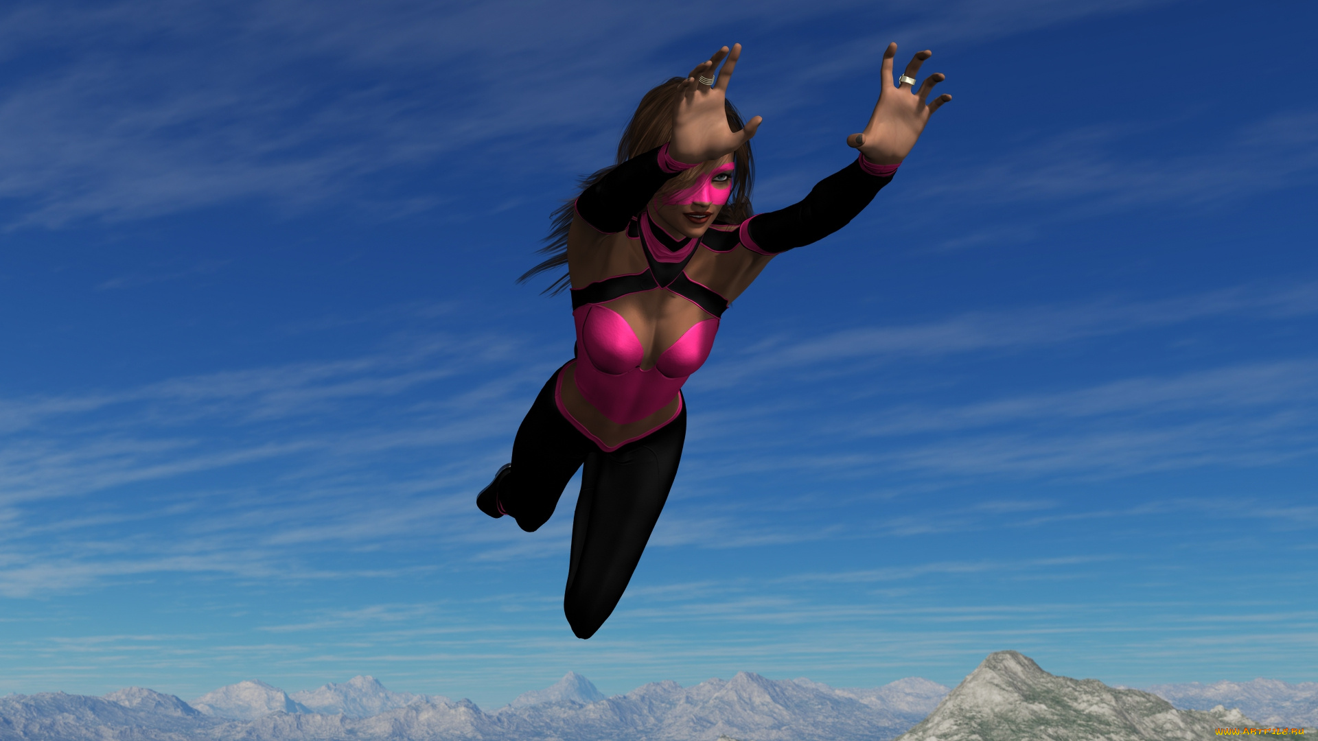 3д, графика, фантазия, , fantasy, фон, взгляд, девушка