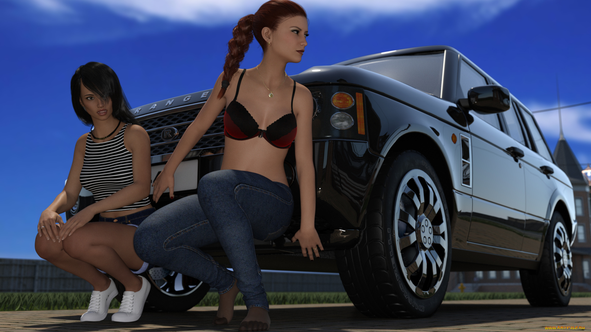 3д, графика, фантазия, , fantasy, she, wolf, фон, взгляд, девушки