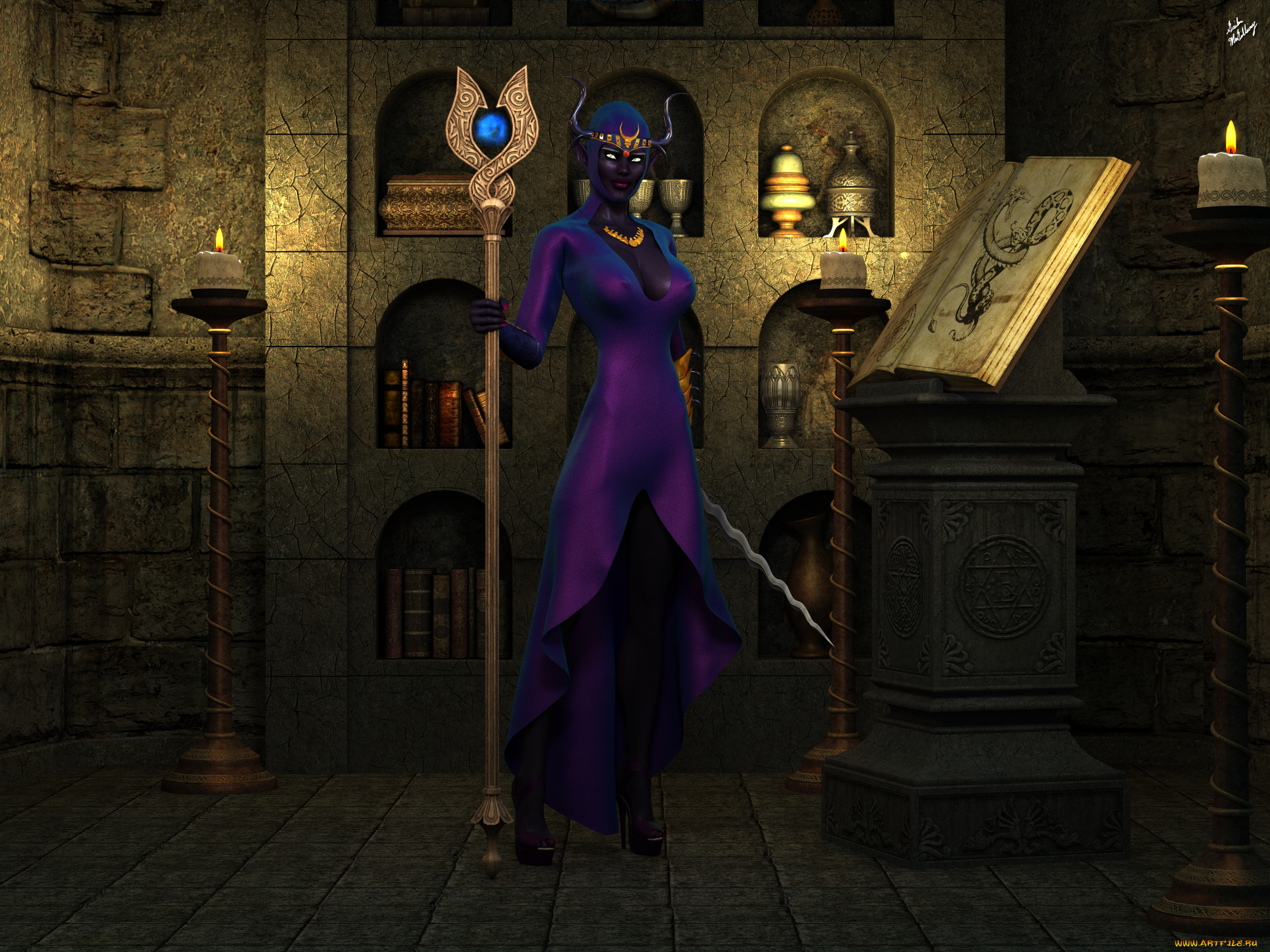 3д, графика, эльфы, , elves, взгляд, фон, эльфийка