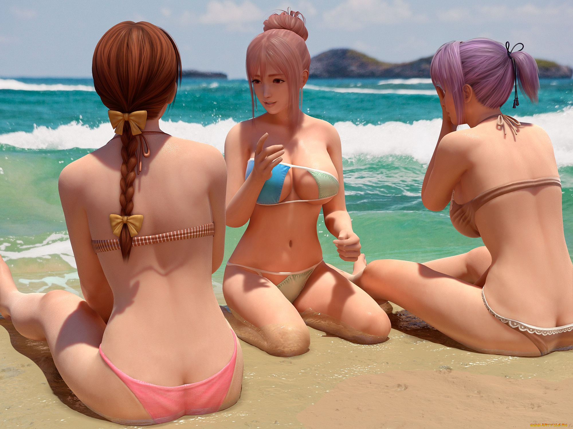 3д, графика, люди, , people, фон, взгляд, девушки