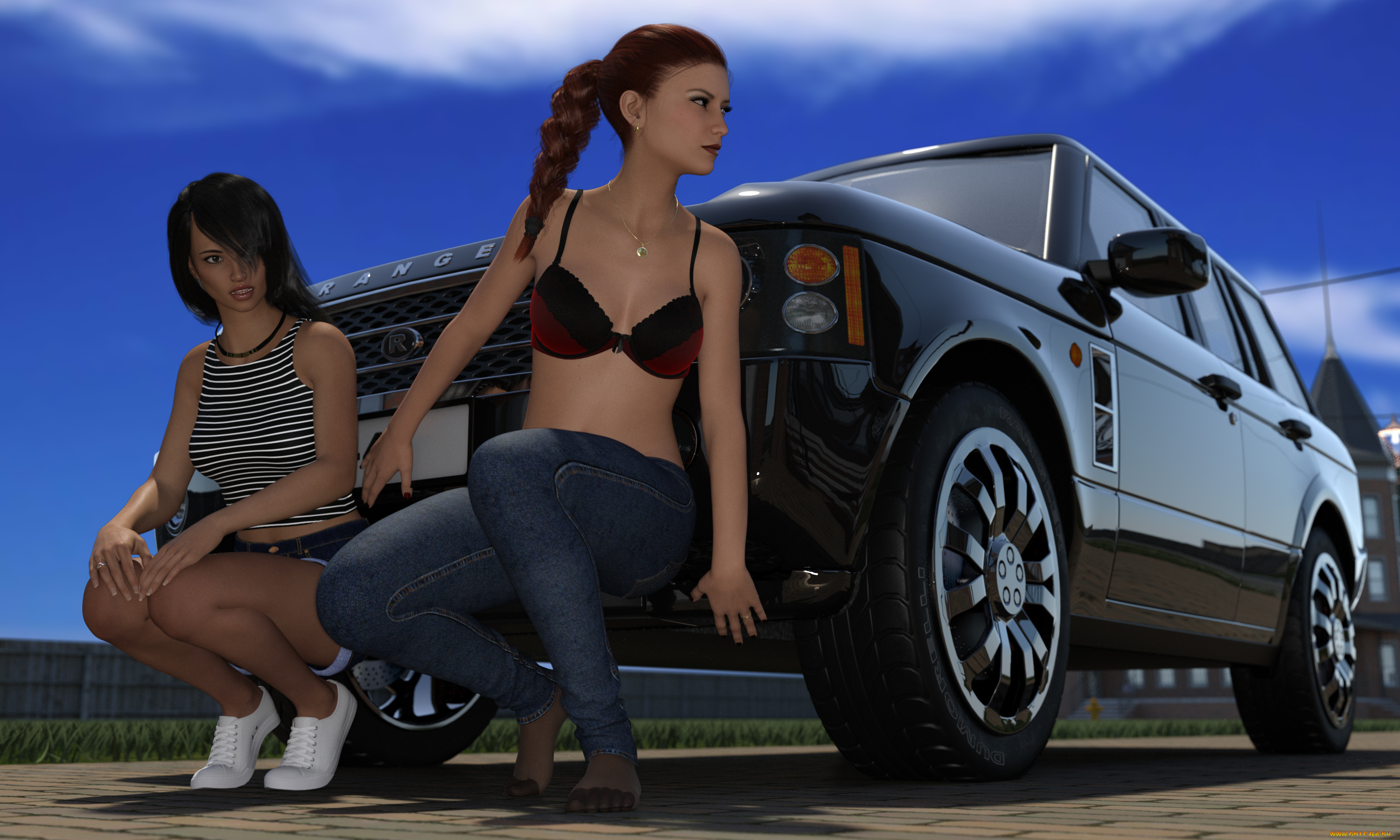 3д, графика, фантазия, , fantasy, she, wolf, фон, взгляд, девушки