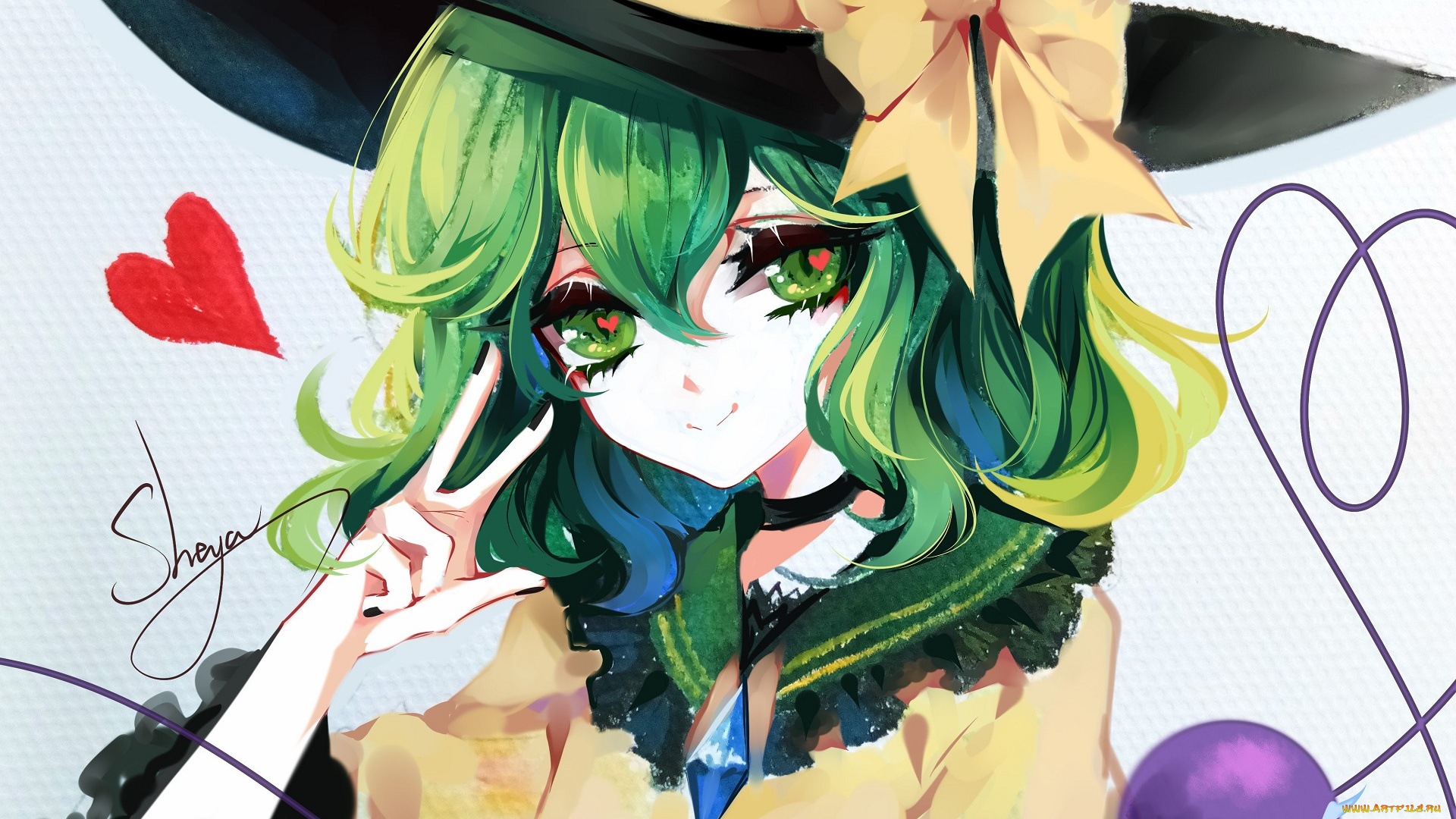 sheya, аниме, touhou, девушка