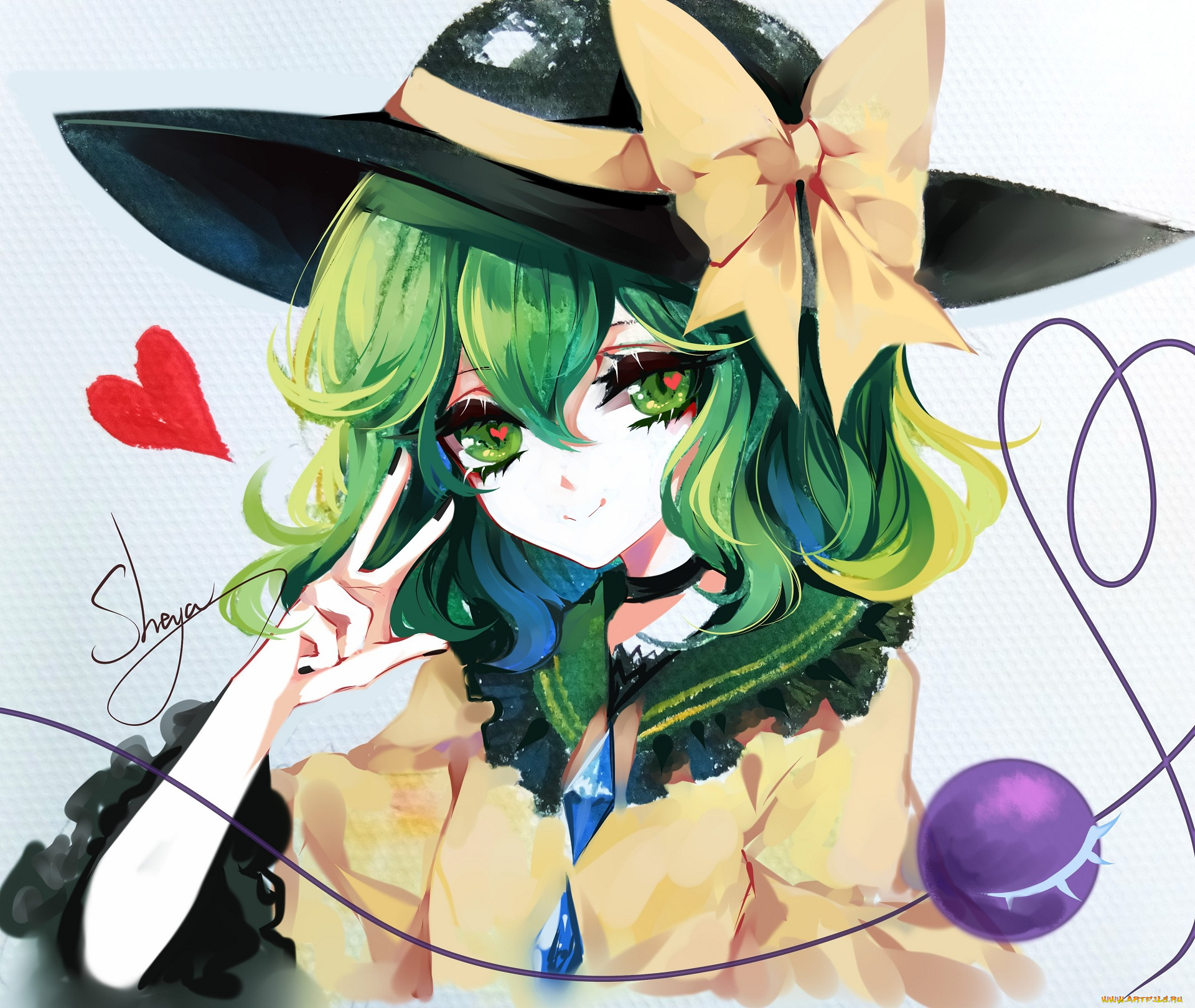 sheya, аниме, touhou, девушка