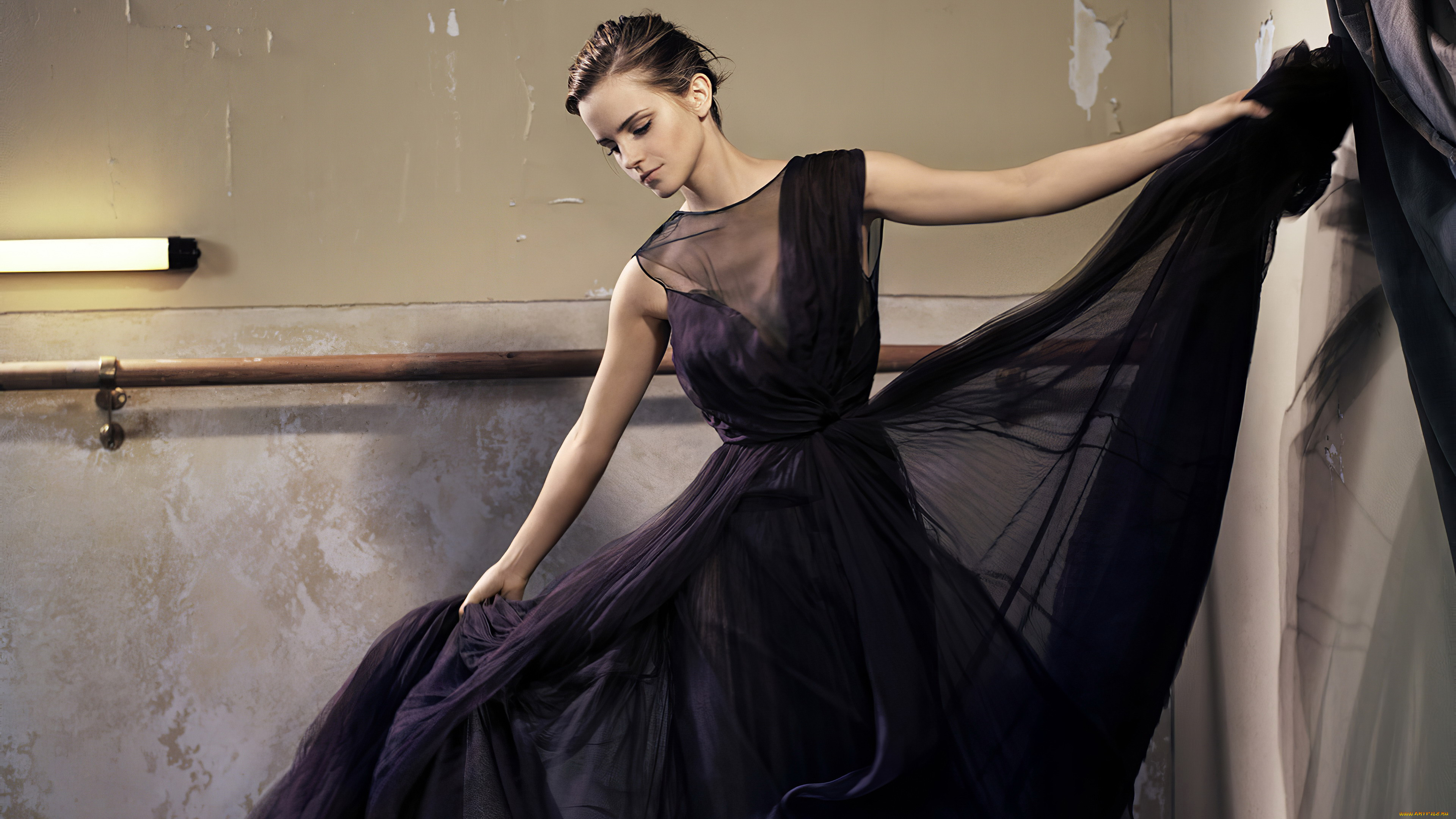 девушки, emma, watson, актриса, платье