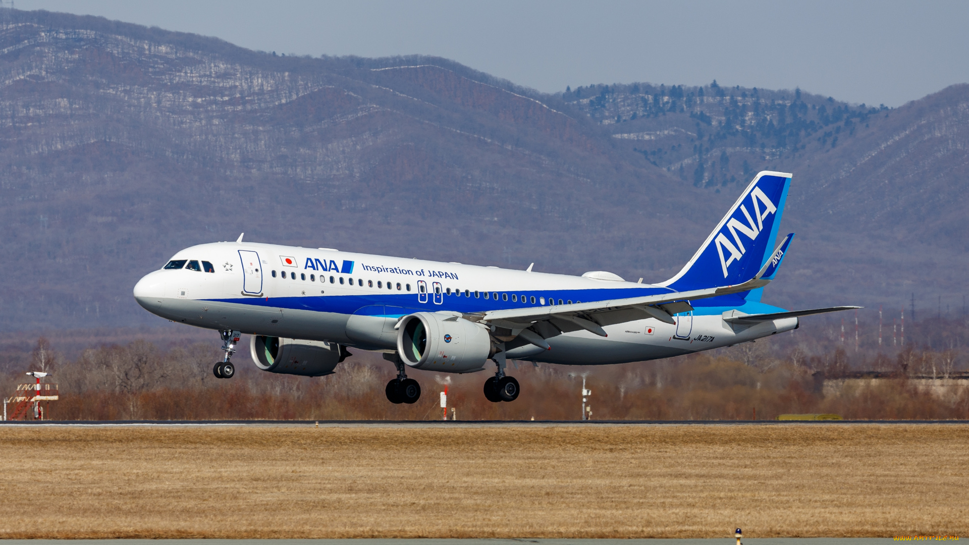 авиация, пассажирские, самолёты, самолёт, пассажирский, взлётная, полоса, сопки