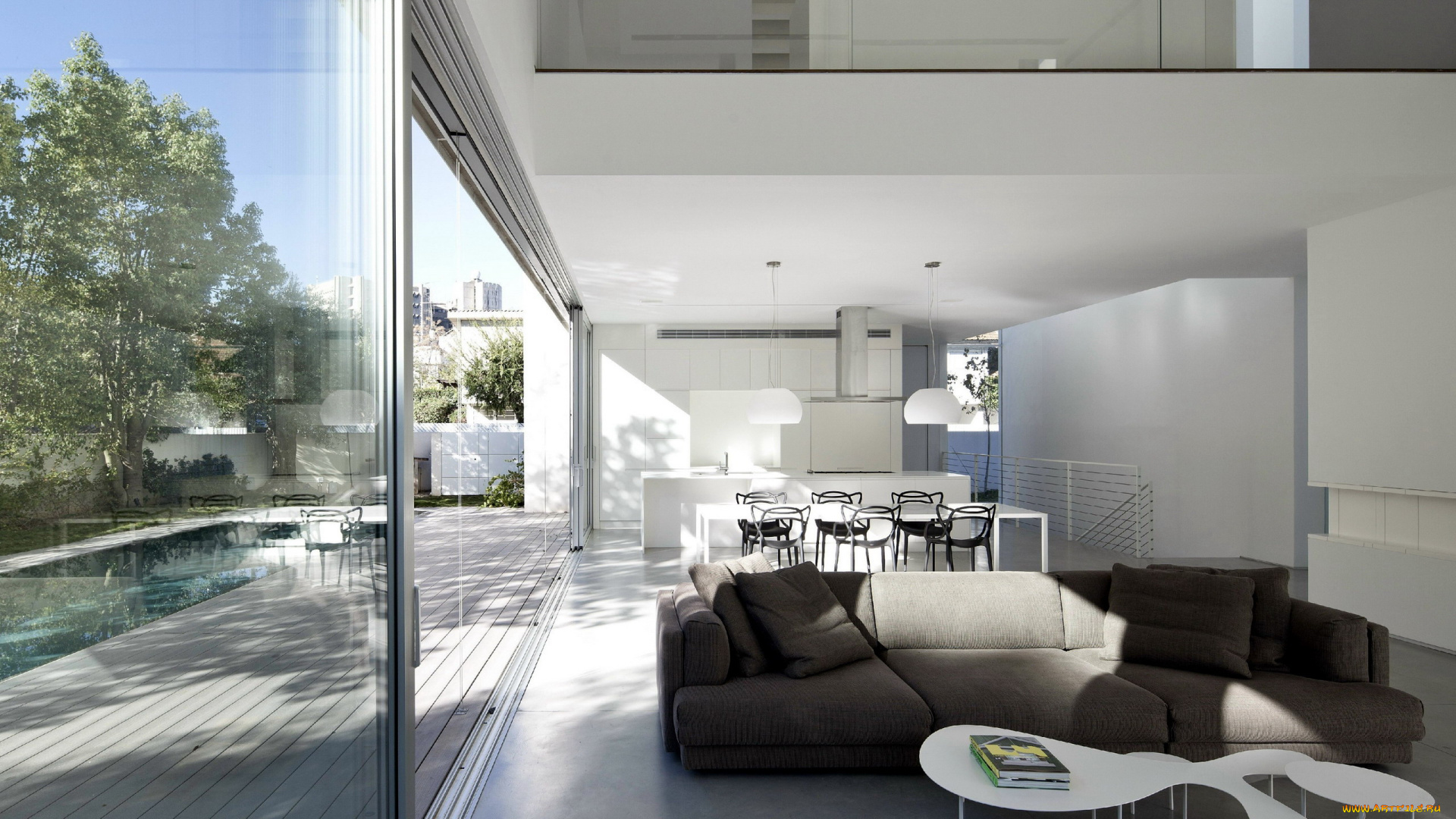 интерьер, гостиная, мягкий, уголок