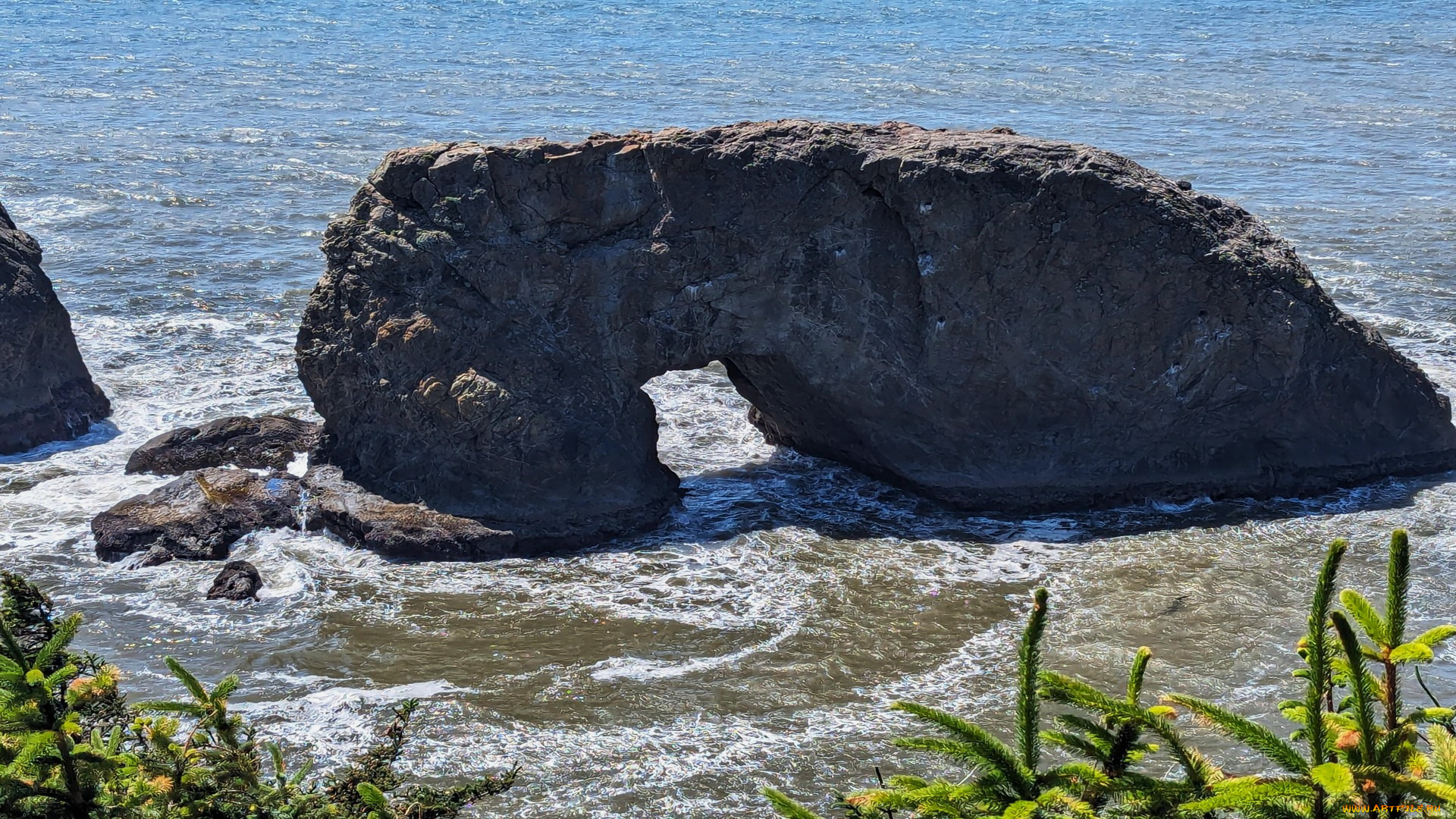 arch, rock, samuel, boardman, state, scenic, corridor, природа, побережье, arch, rock, samuel, boardman, state, scenic, corridor