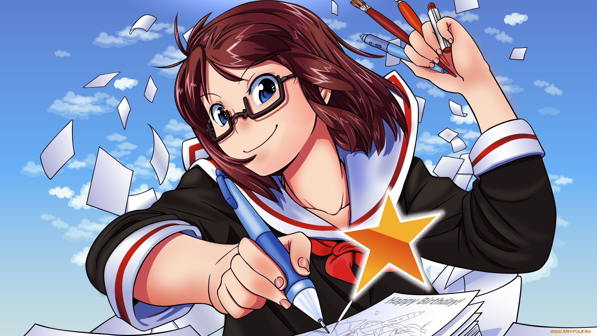 аниме, pixiv, girls, collection, artbook