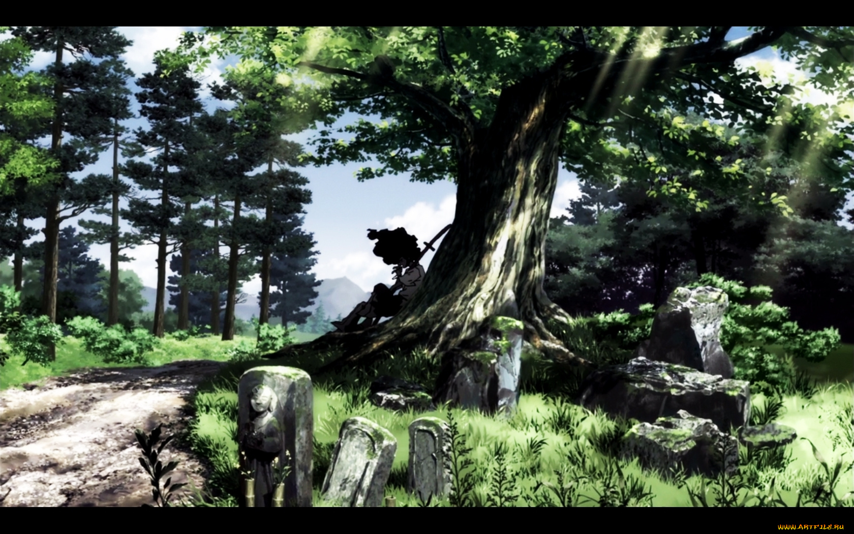 аниме, afro, samurai