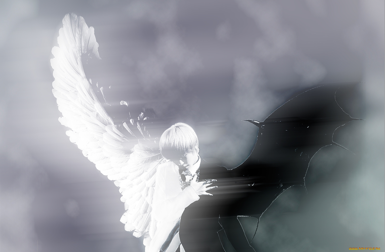 as, white, black, you, angel, demon, музыка, teen, top, ангелы, крылья, демоны, korean, boys