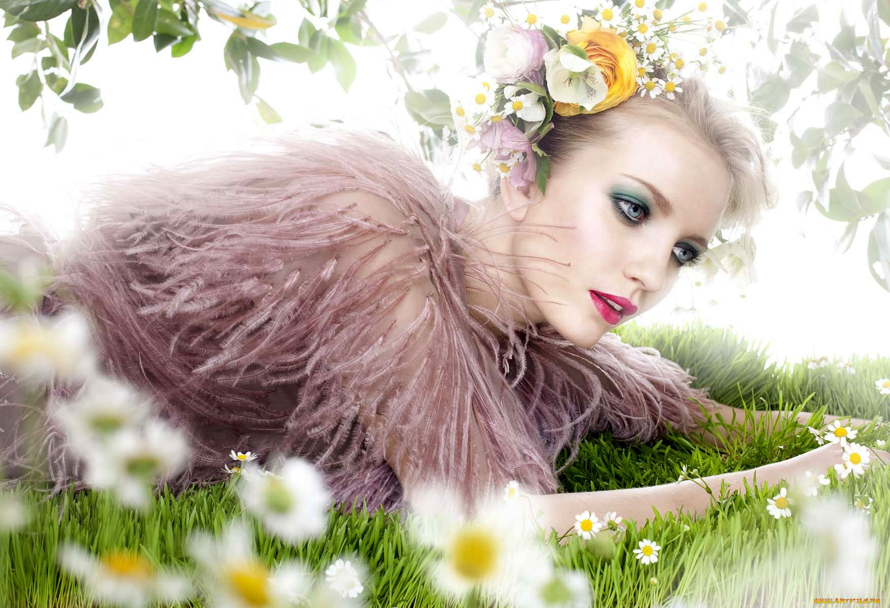 -Unsort, Креатив, девушки, unsort, креатив, романтика, цыеты, лицо, макияж