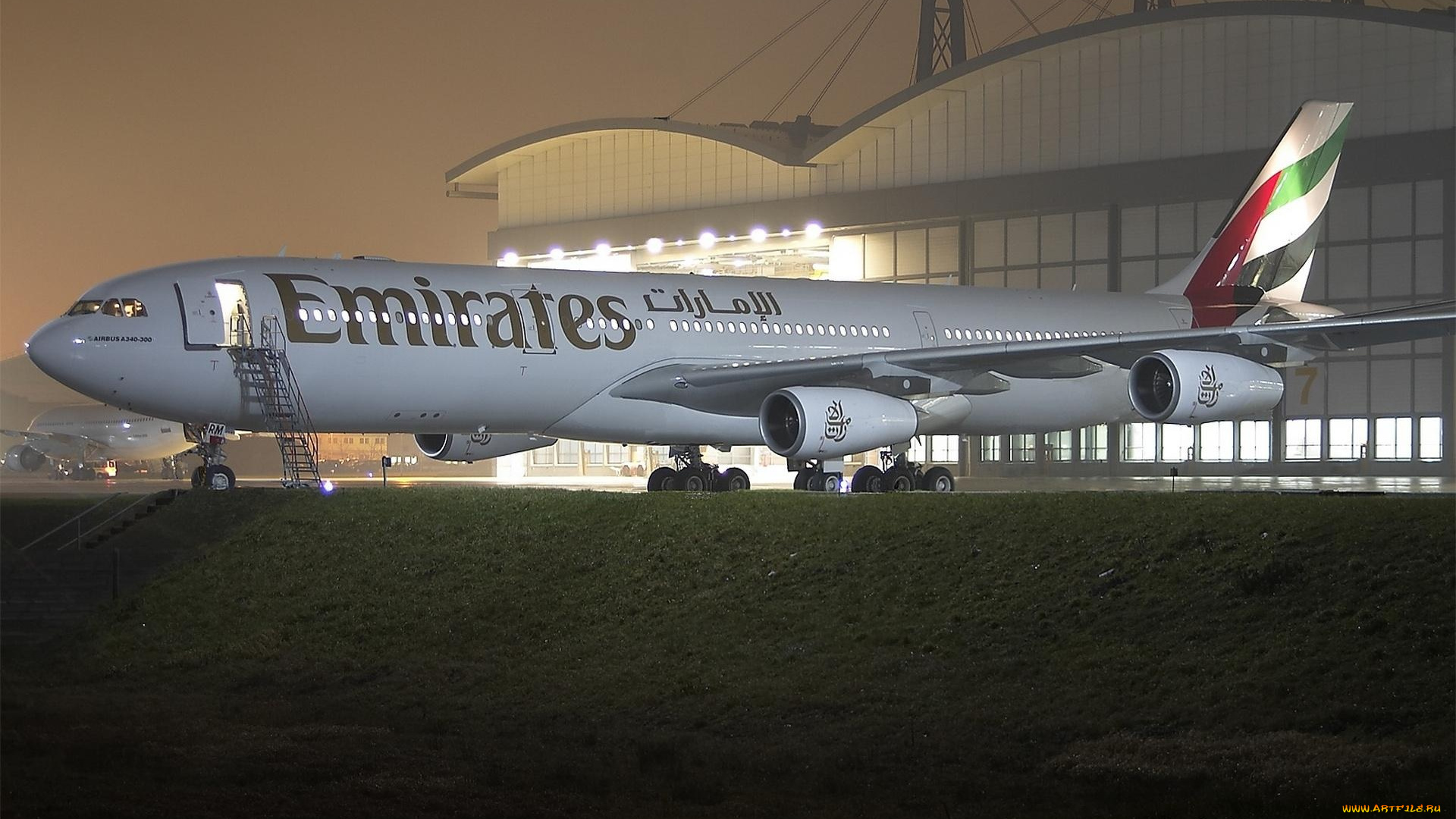 авиация, пассажирские, самолёты, ангар, лайнер, аэродром