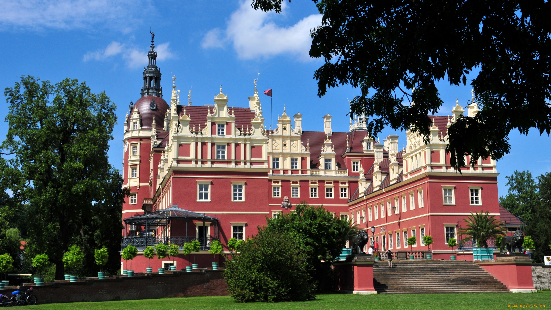 города, дворцы, замки, крепости, германия, бад-мускау, парк, мускауэр