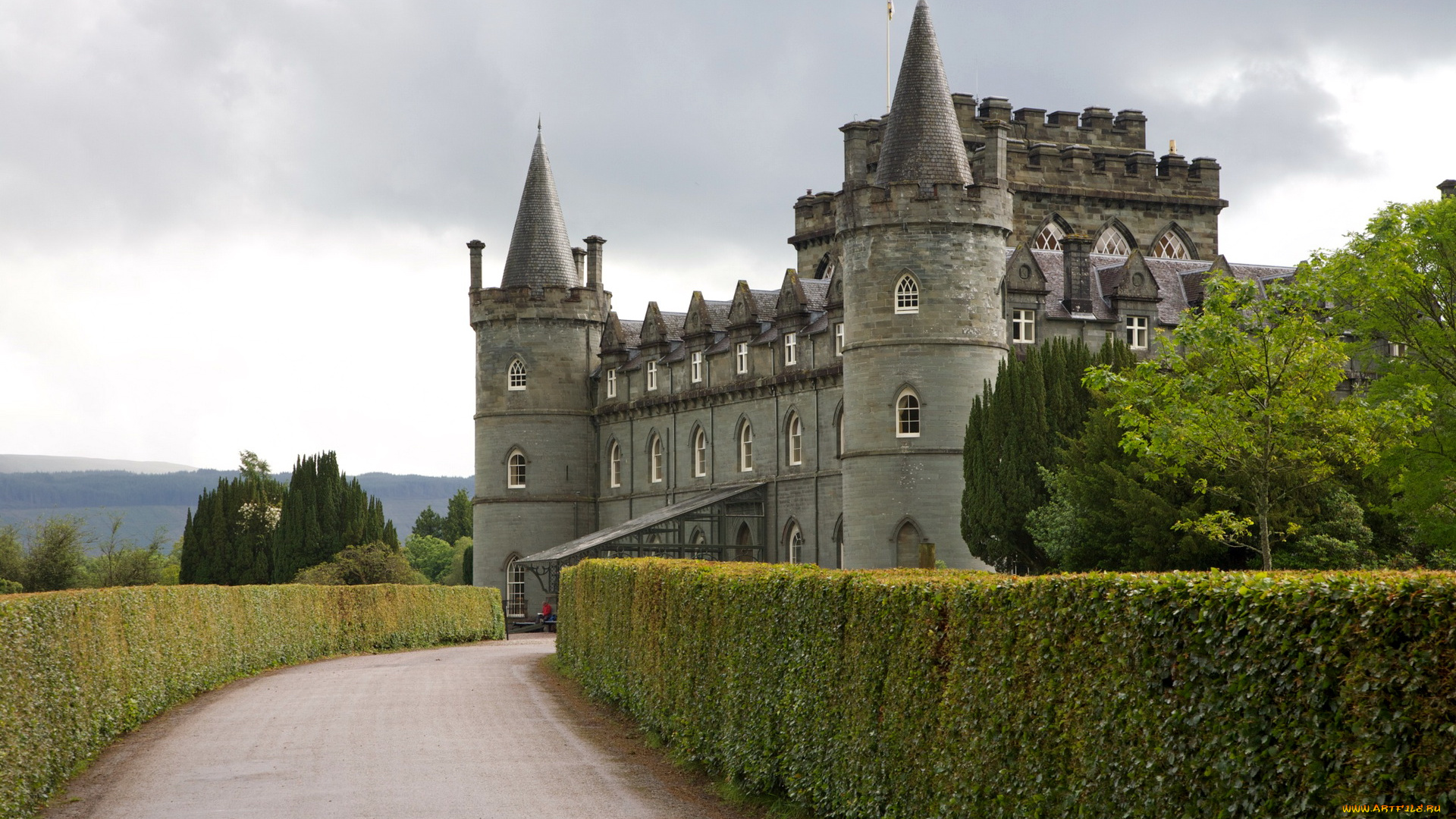 города, дворцы, замки, крепости, scotland, inveraray, castle