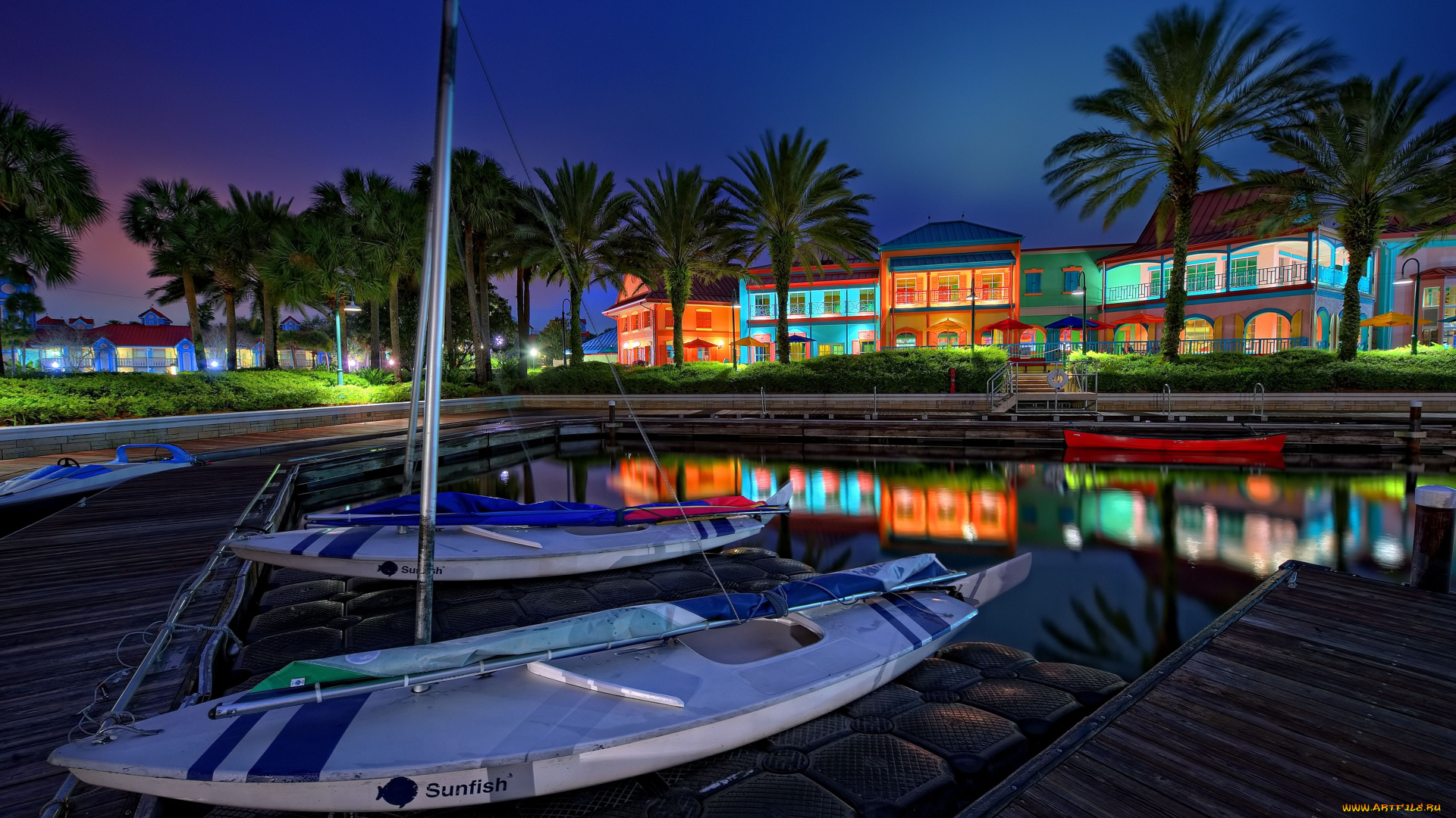 корабли, порты, причалы, вечер