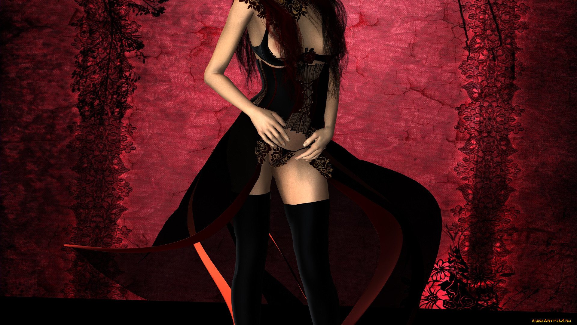 3д, графика, people, люди, девушка, фон