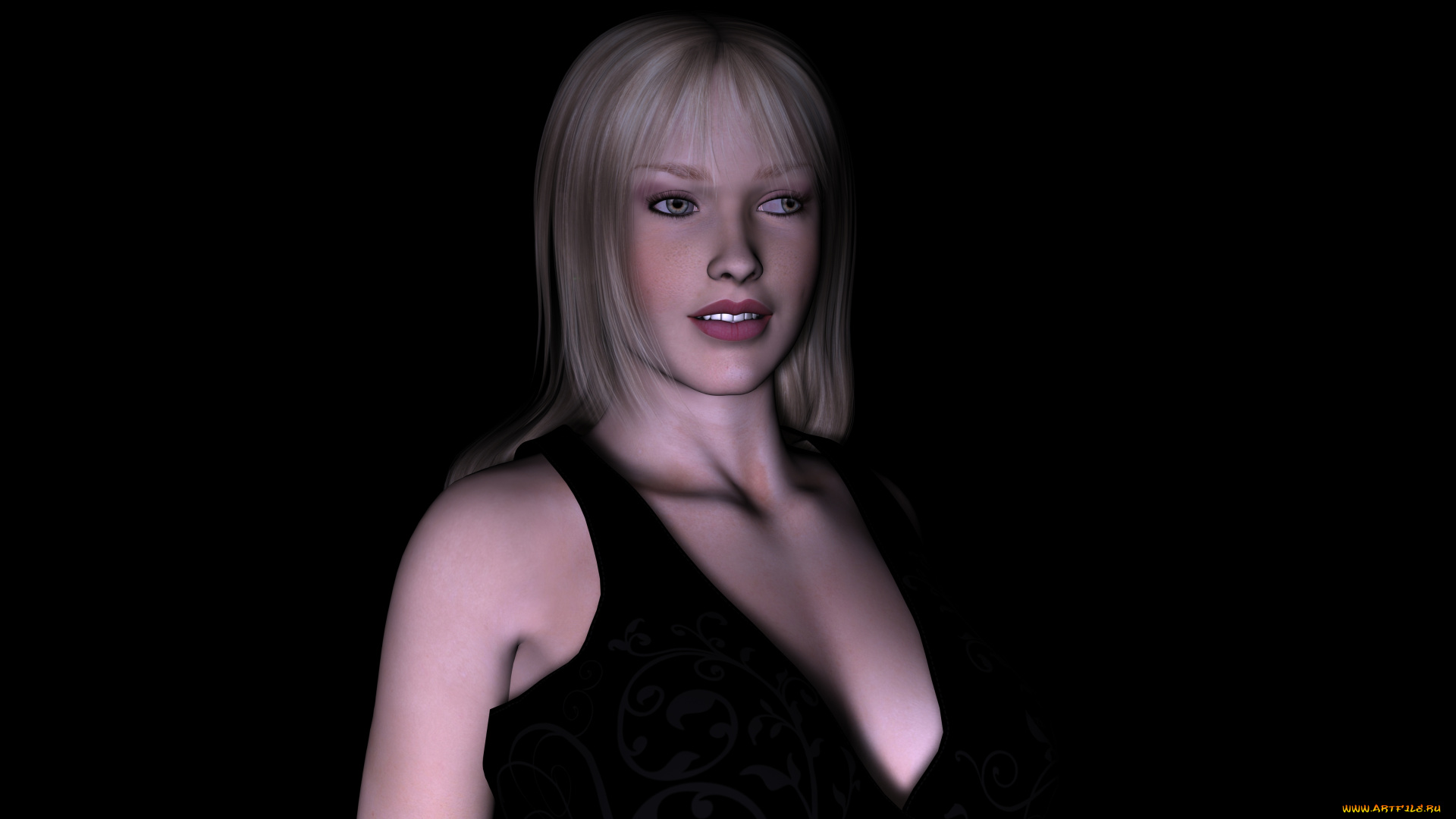 3д, графика, portraits, портрет, девушка