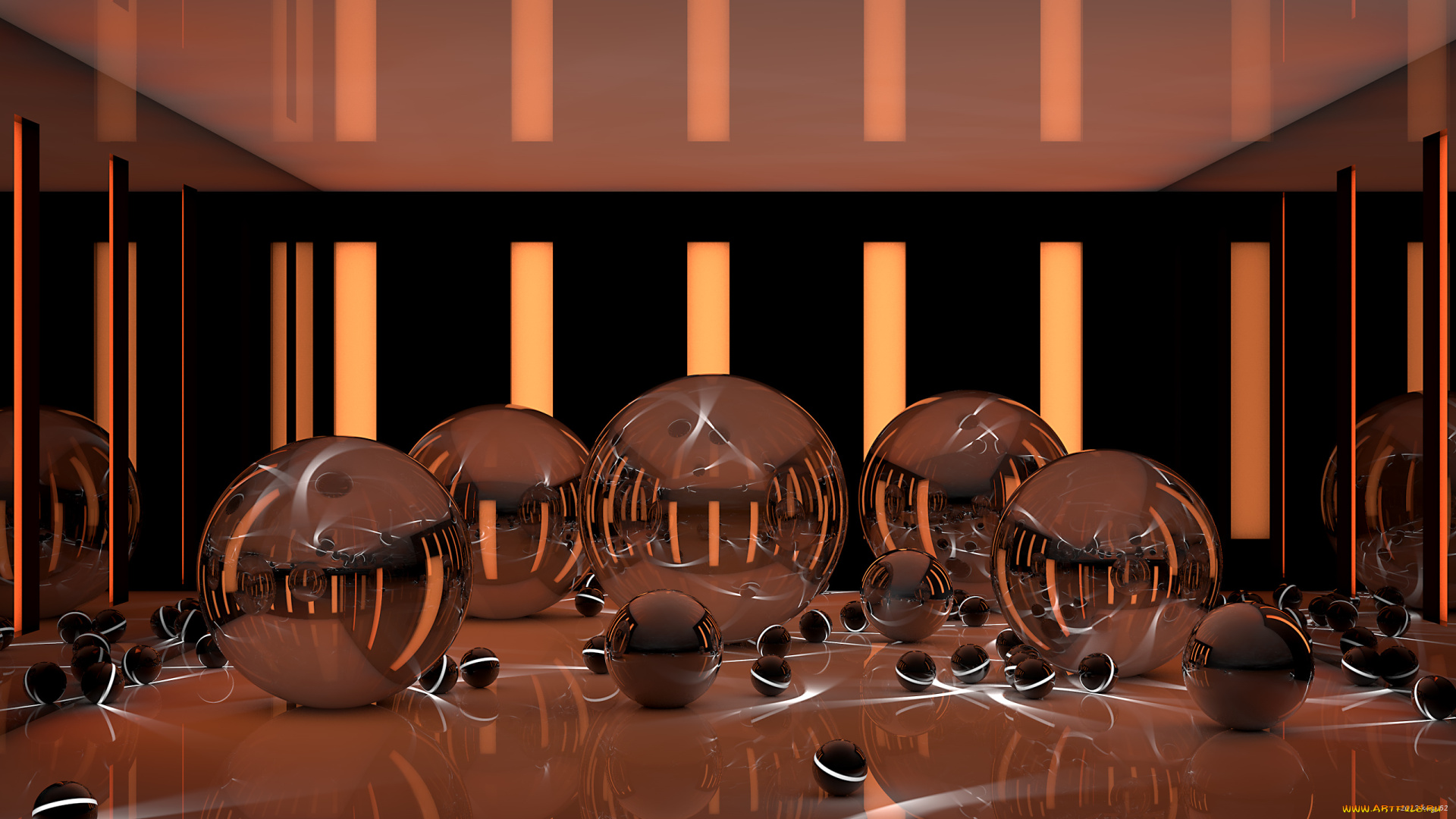 3д, графика, шары