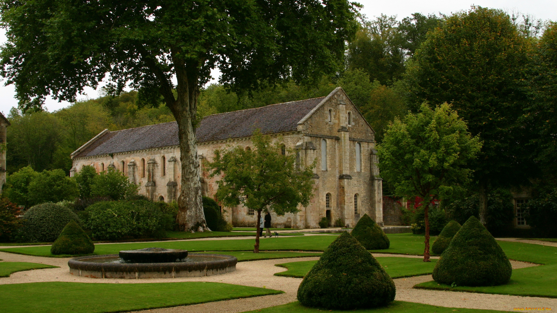 abbaye, de, fontenay, франция, города, католические, соборы, костелы, аббатства, монастырь