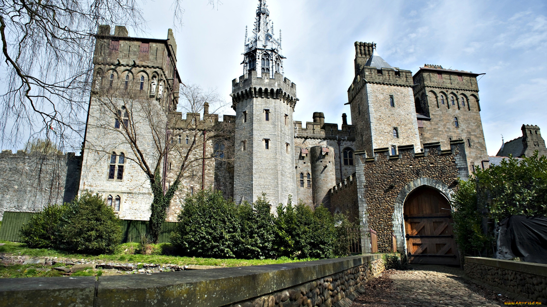 города, дворцы, замки, крепости, замок, башни, ворота, cardiff, castle