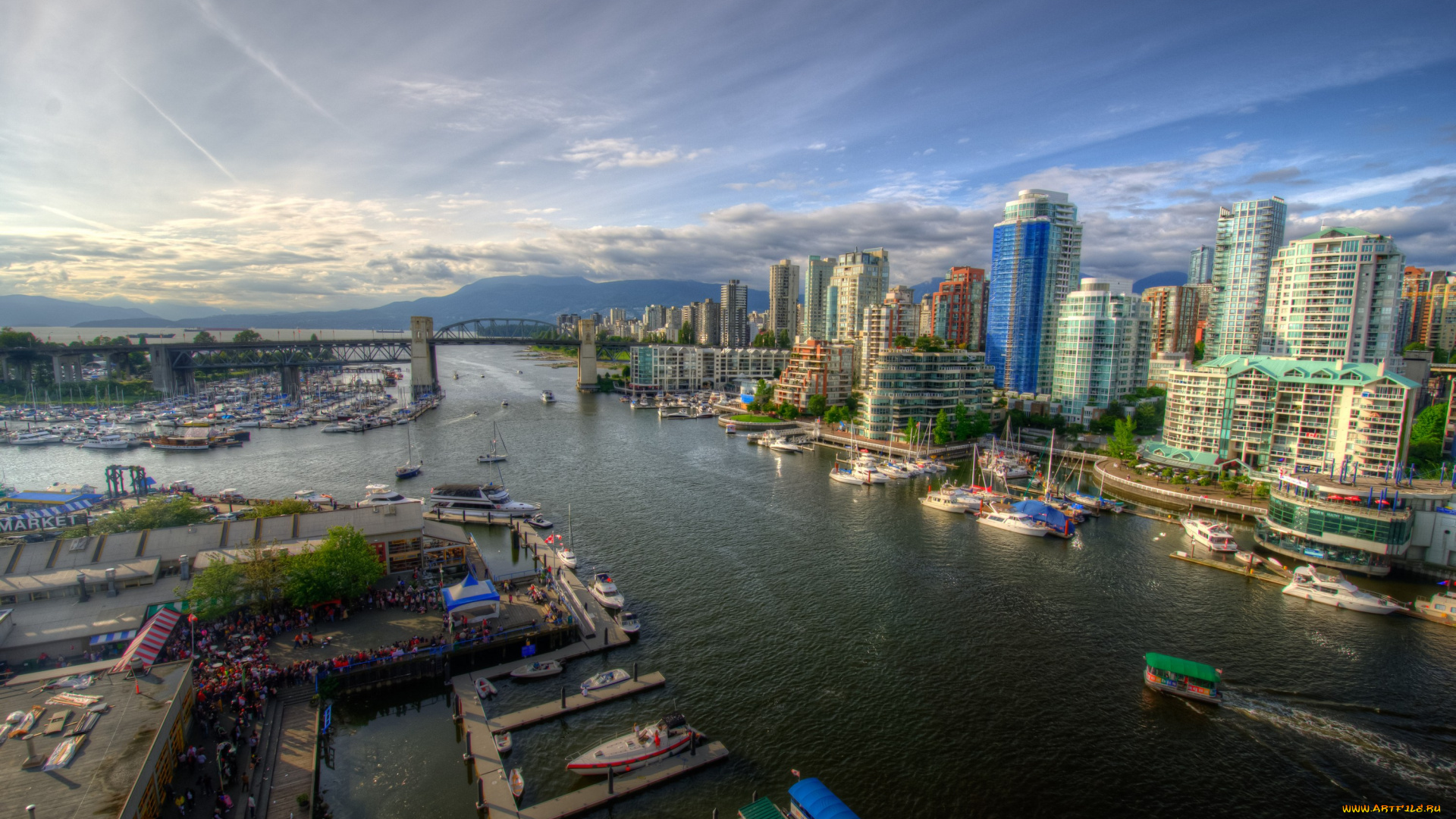 города, ванкувер, канада, порт