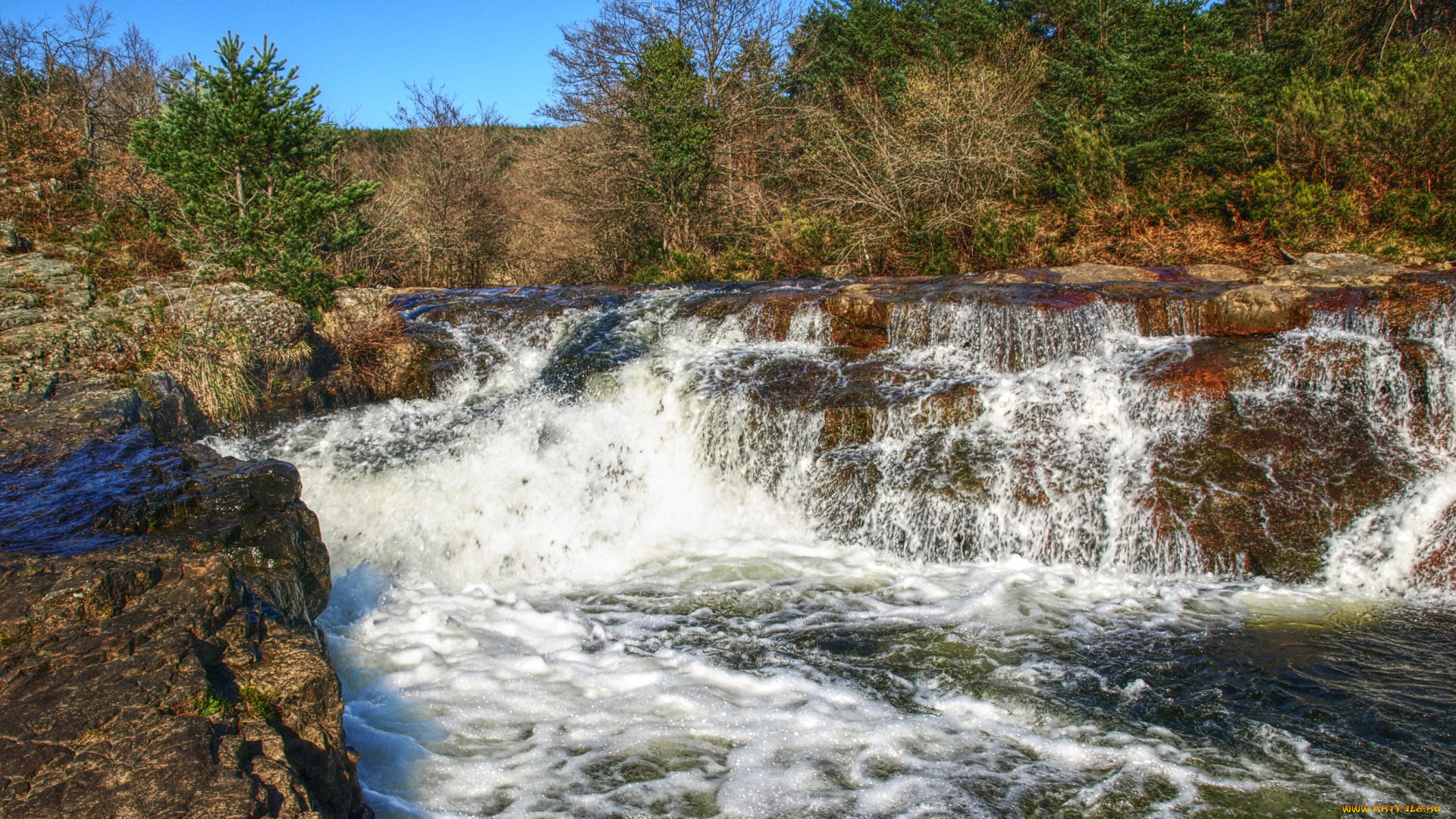 испания, страна, басков, природа, водопады, водопад