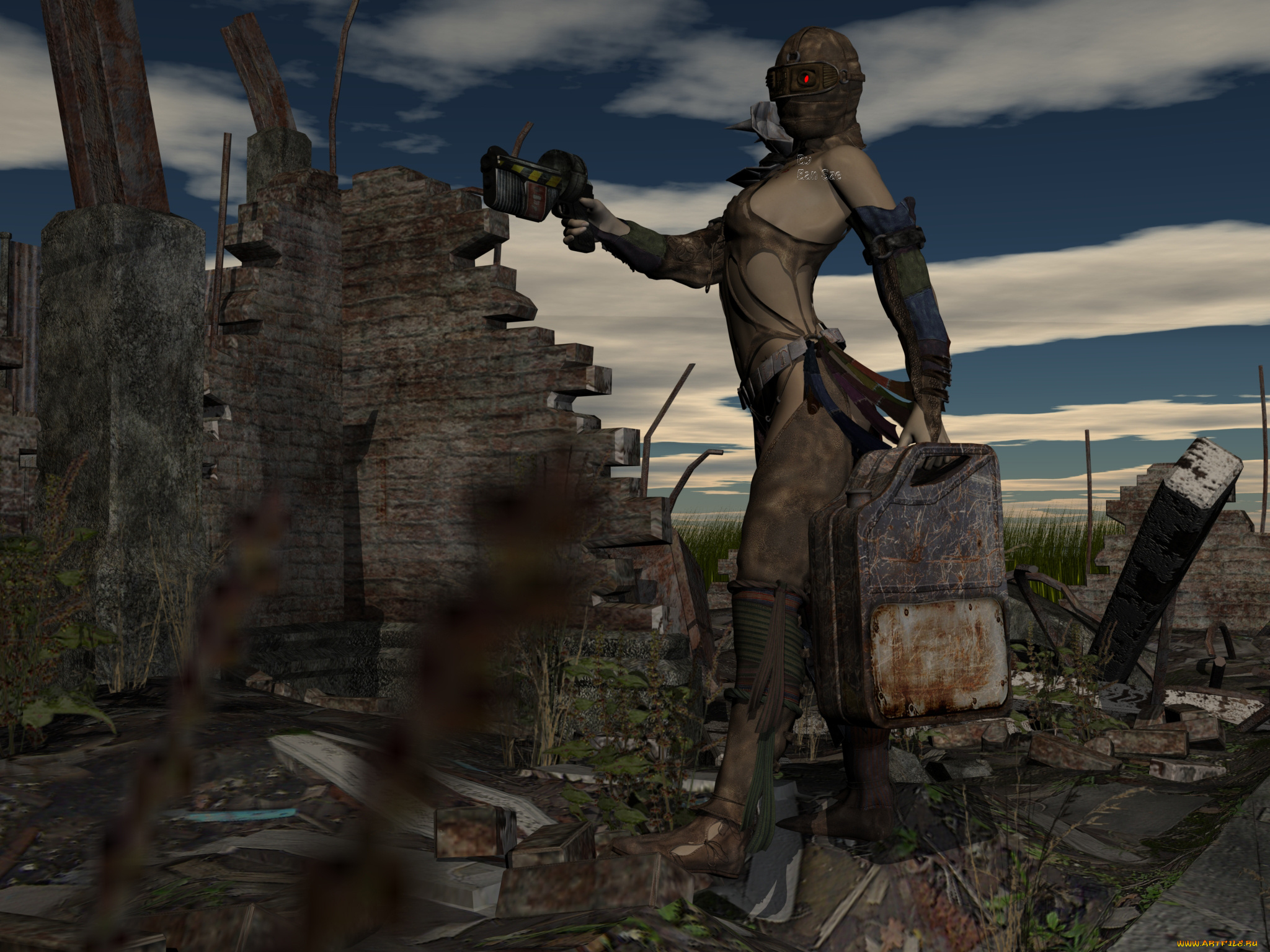 3д, графика, fantasy, фантазия, девушка, оружие