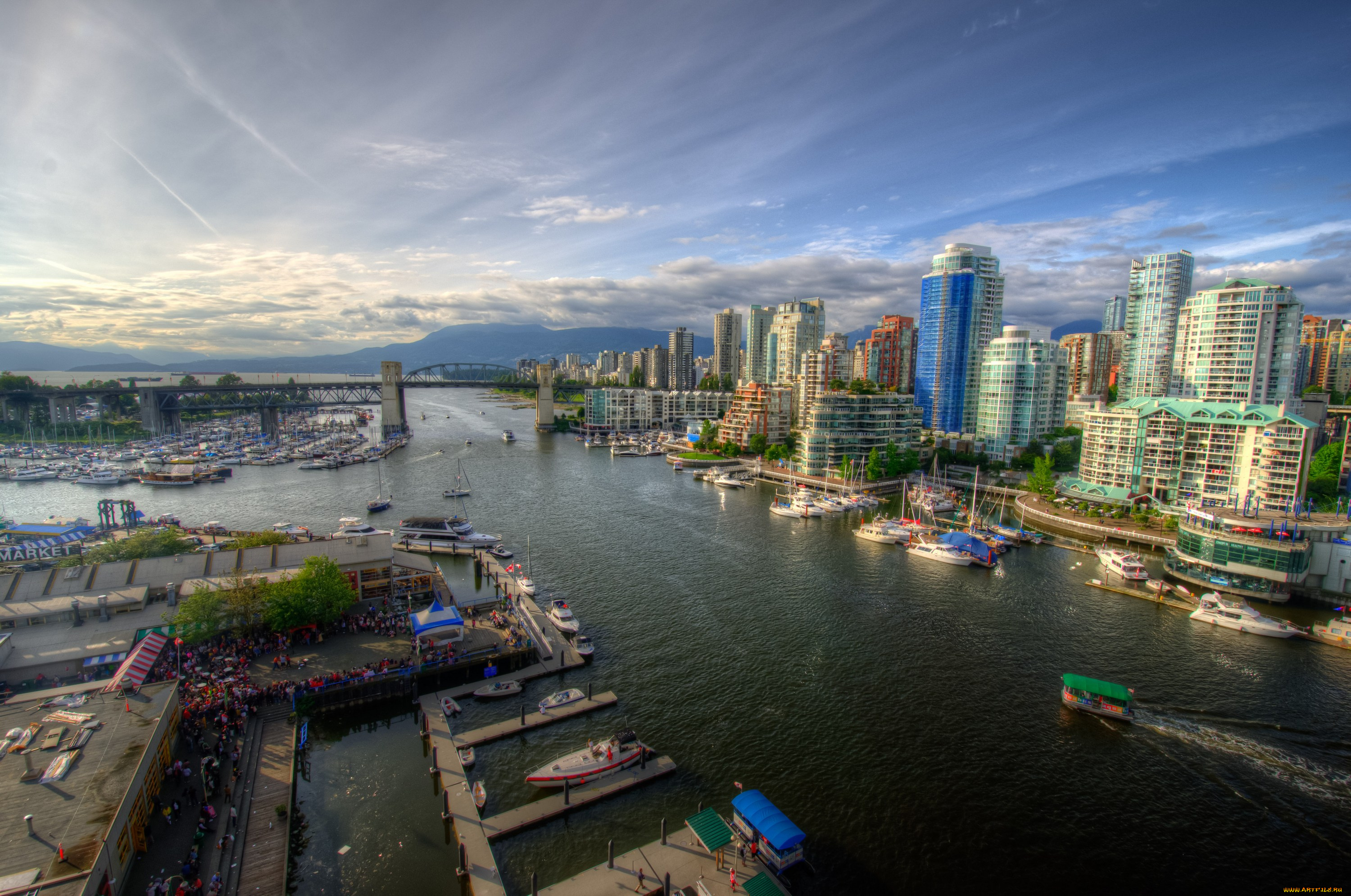города, ванкувер, канада, порт