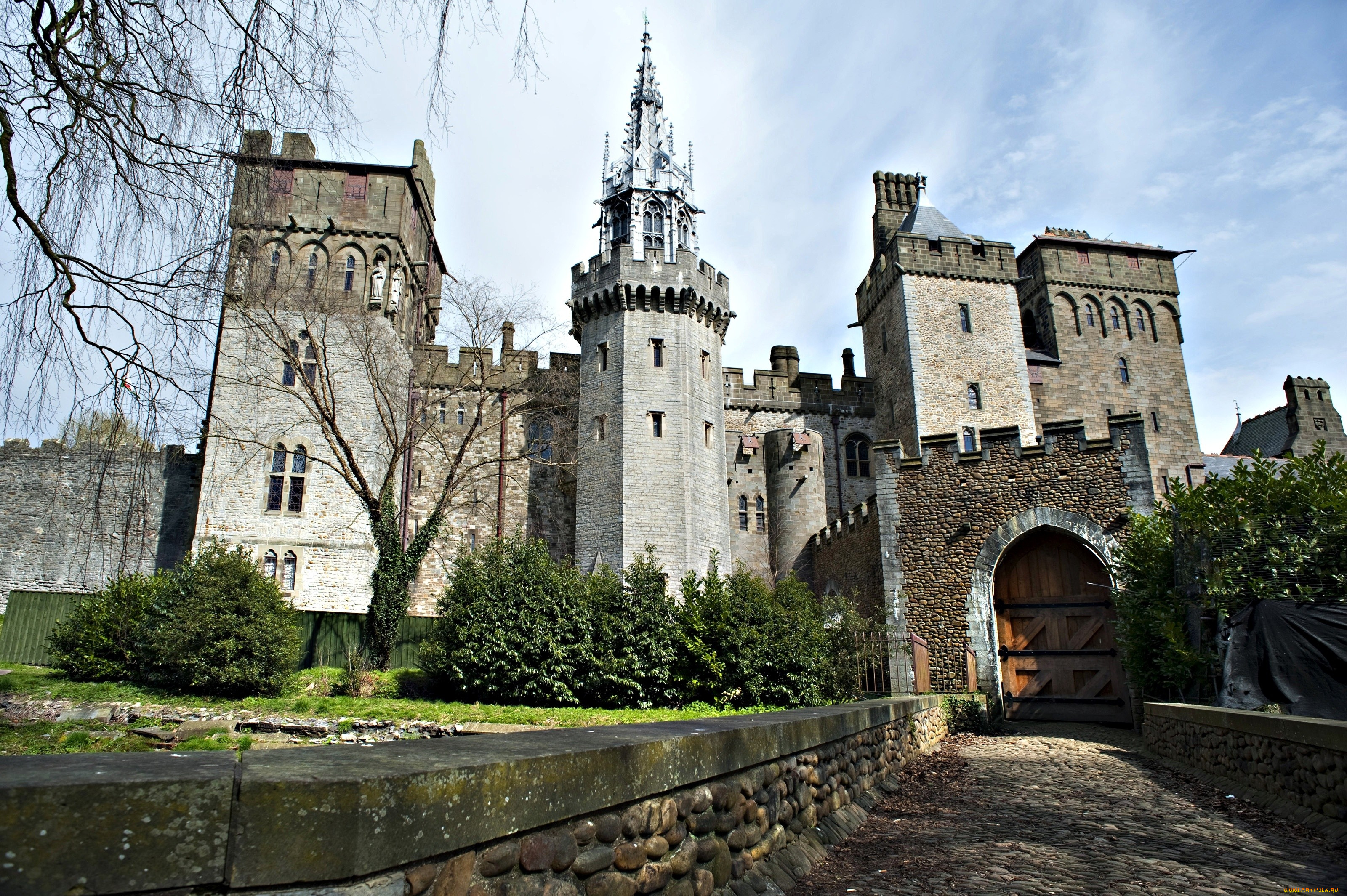 города, дворцы, замки, крепости, замок, башни, ворота, cardiff, castle