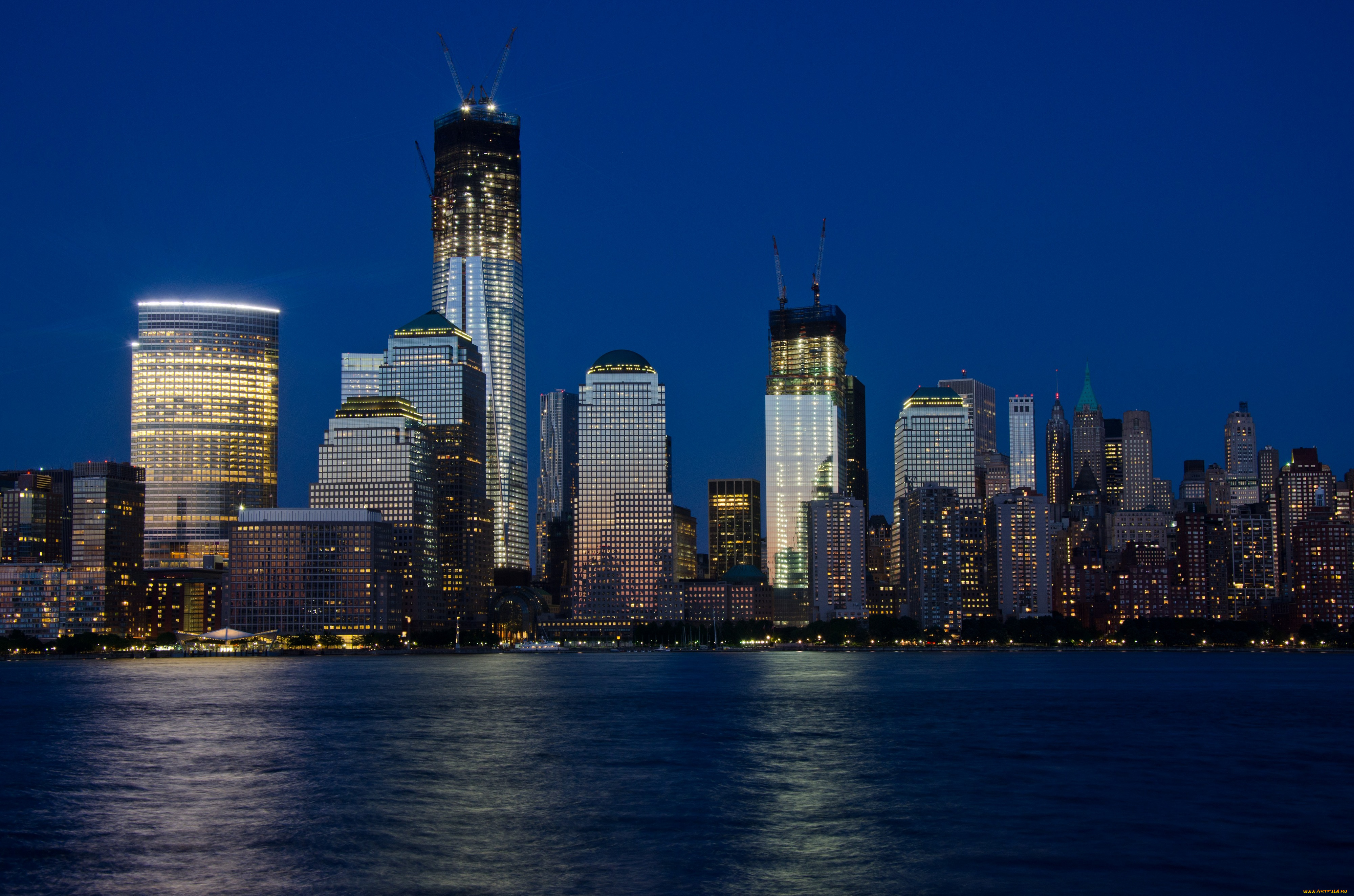 города, нью, йорк, сша, manhattan