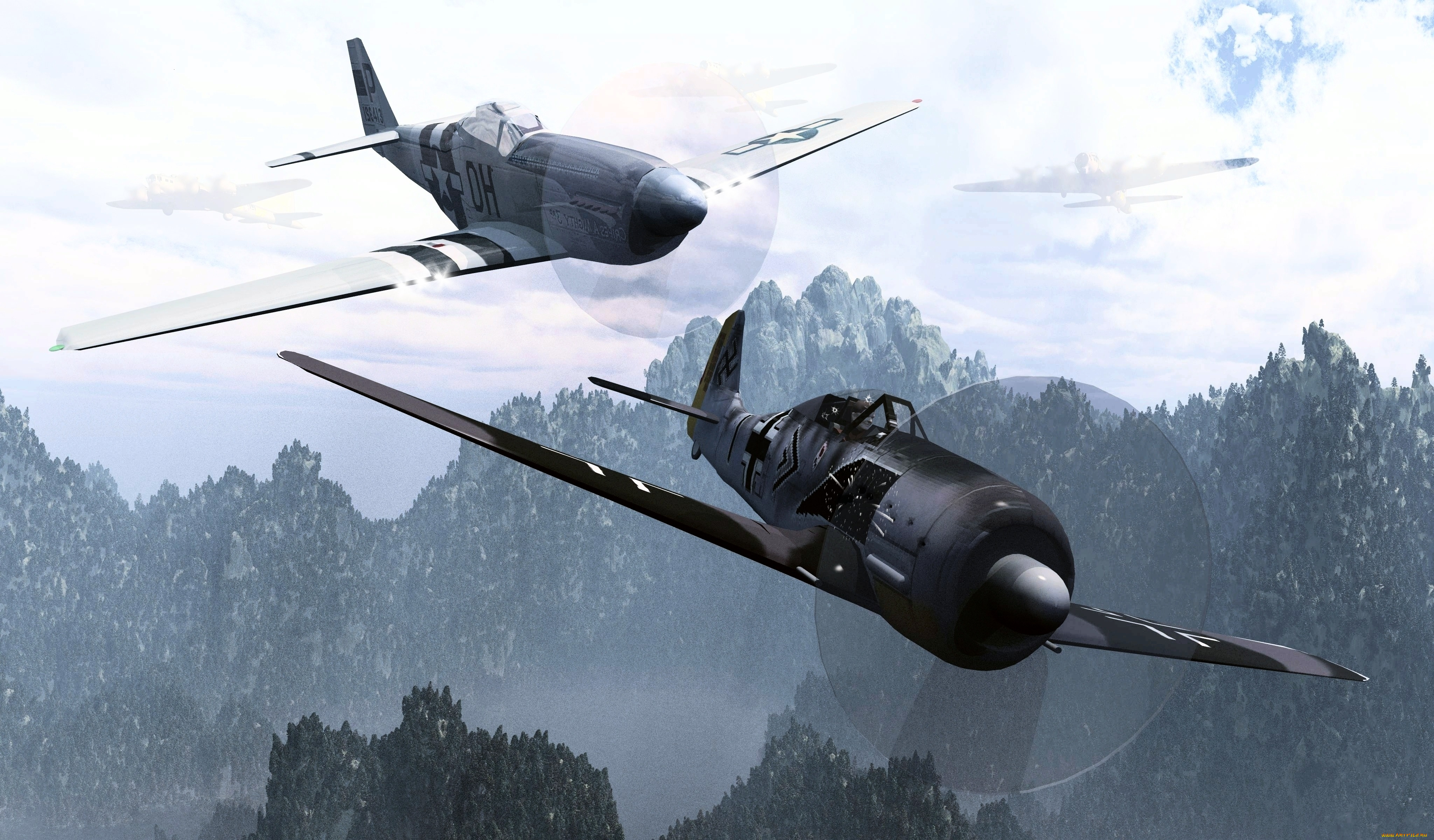 авиация, 3д, рисованые, graphic, полет, самолеты