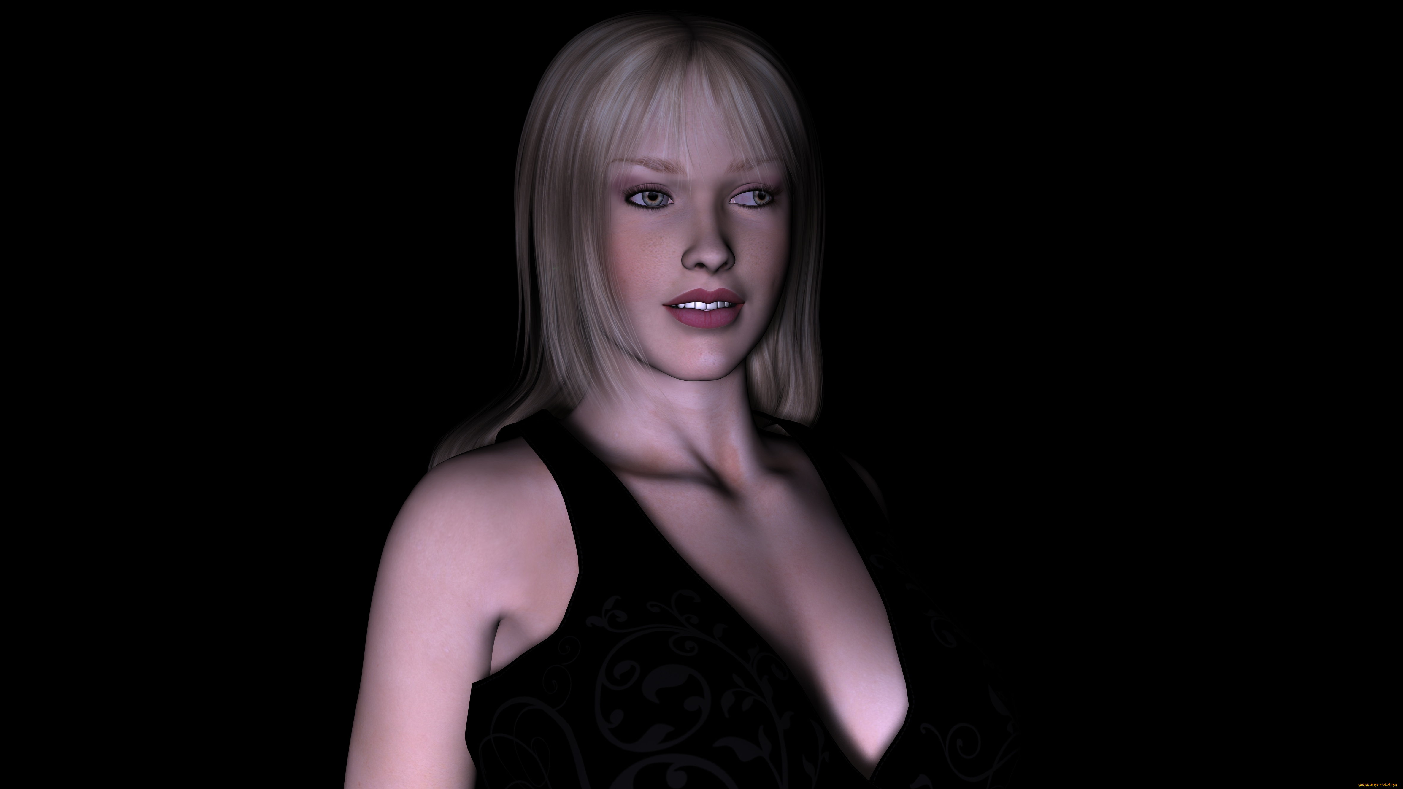 3д, графика, portraits, портрет, девушка