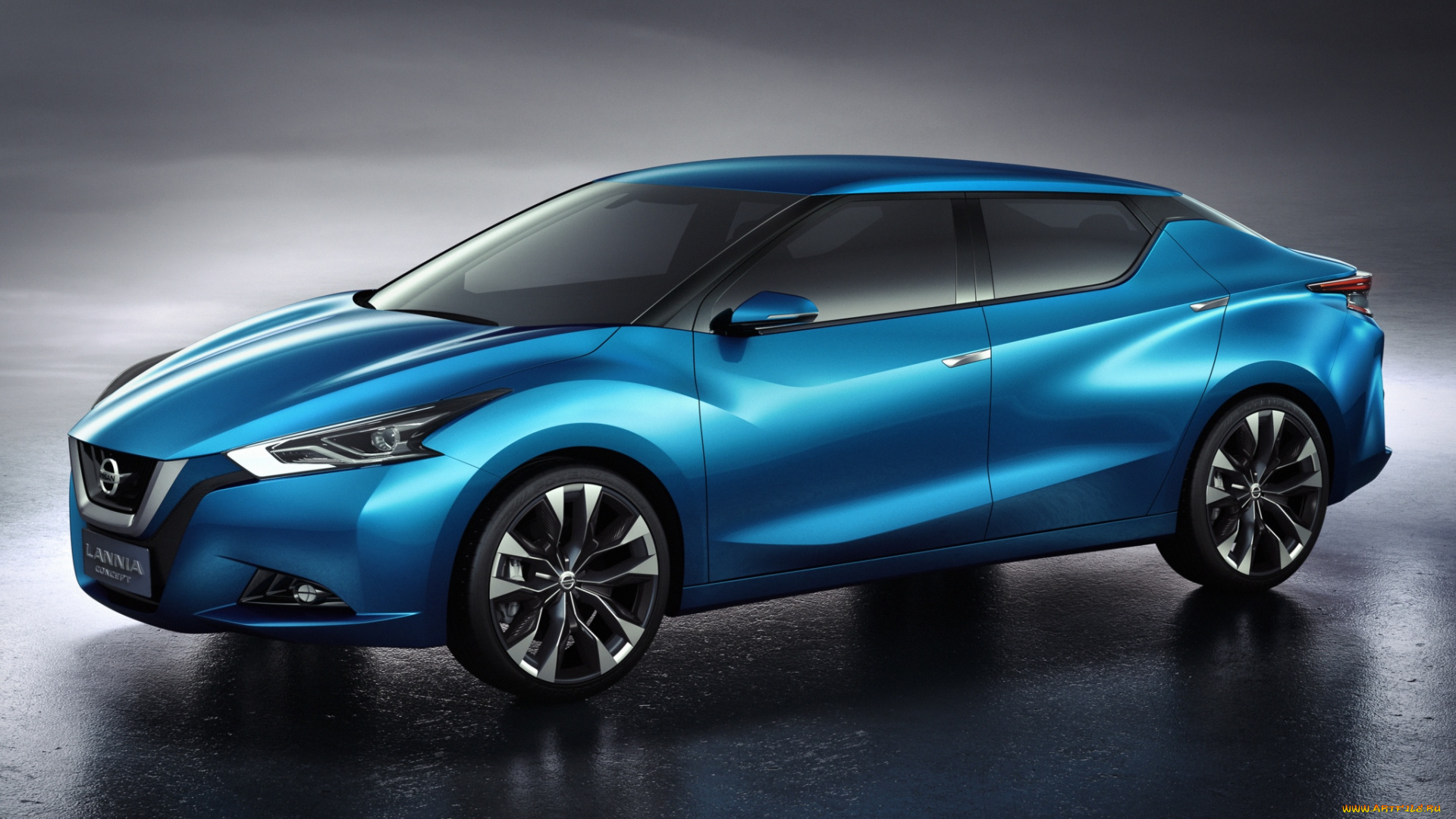 автомобили, nissan, datsun, lannia, синий, 2014, concept