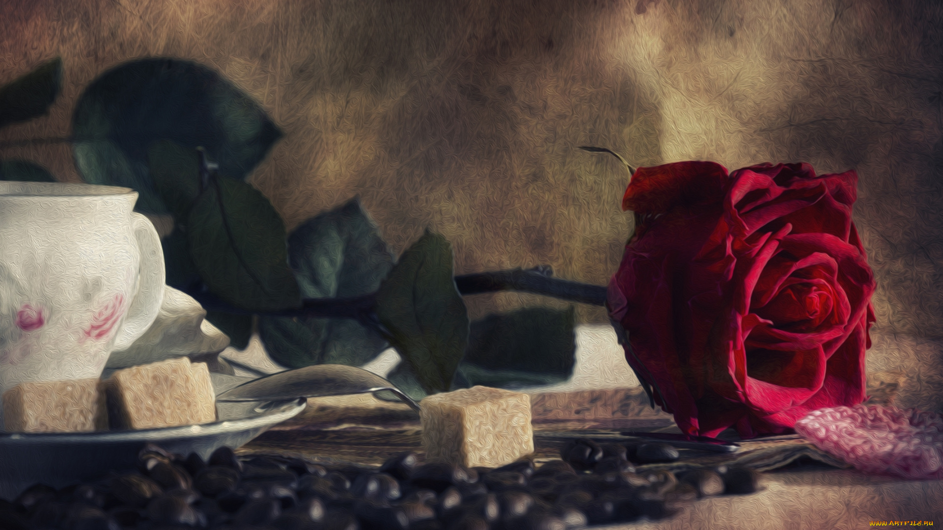 разное, компьютерный, дизайн, кофе, роза