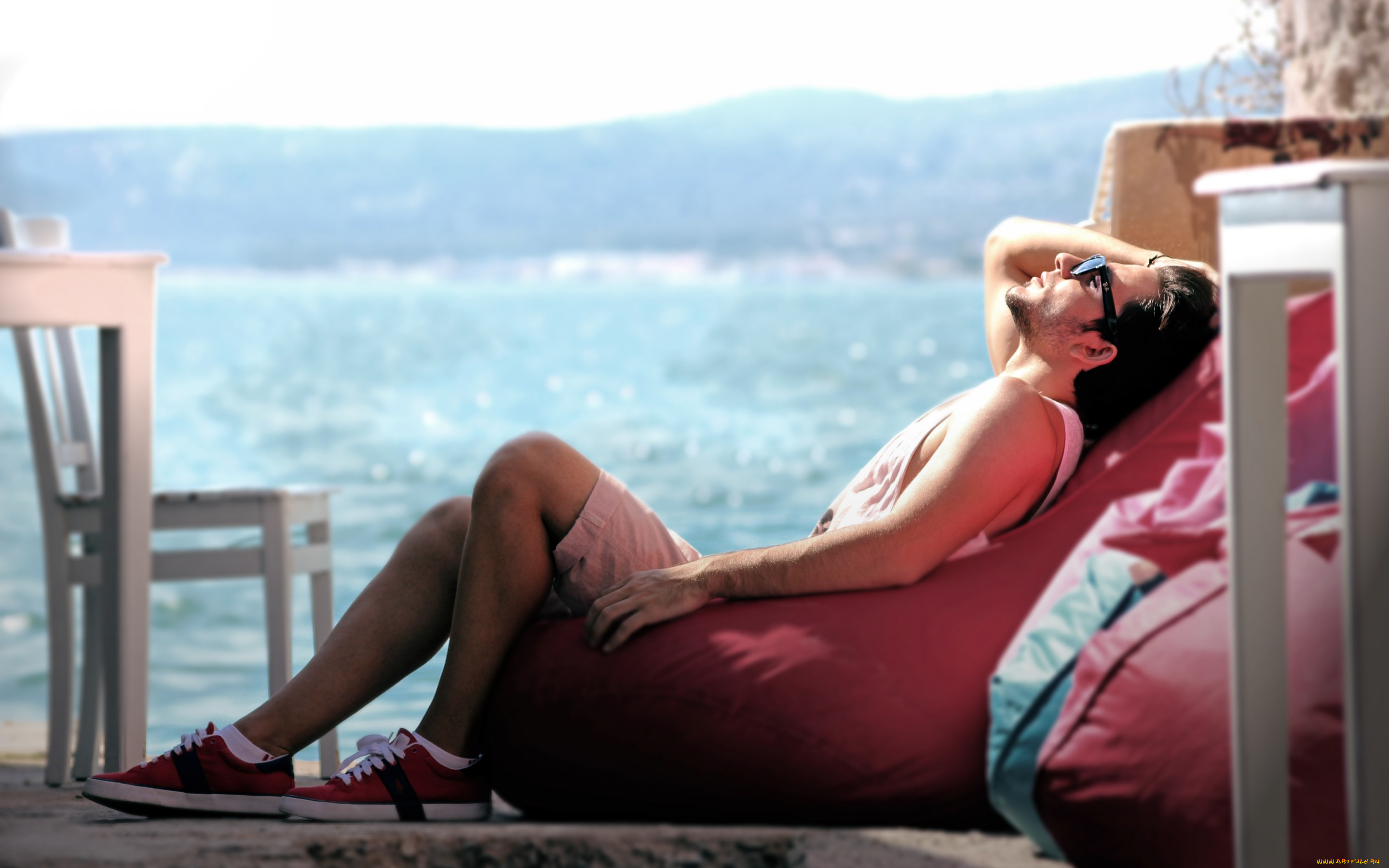 мужчины, -, unsort, брюнет, отдыхает, очки, парень